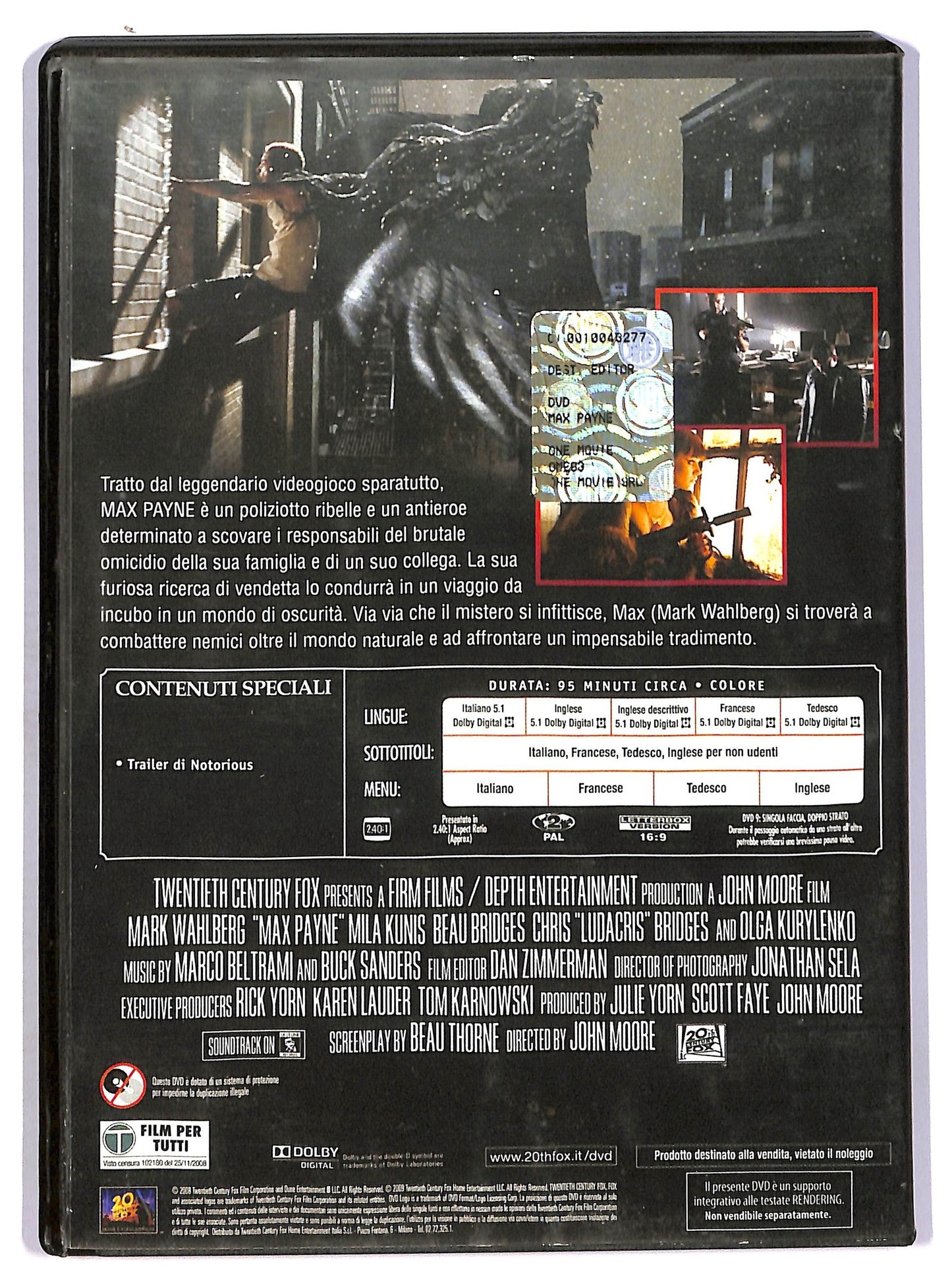 EBOND Max Payne EDITORIALE DVD D750865