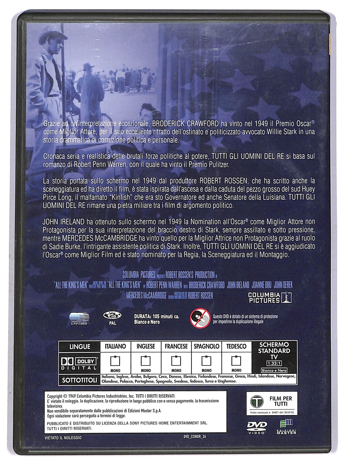 EBOND Tutti Gli Uomini Del Re (film 1949) DVD Editoriale D750950