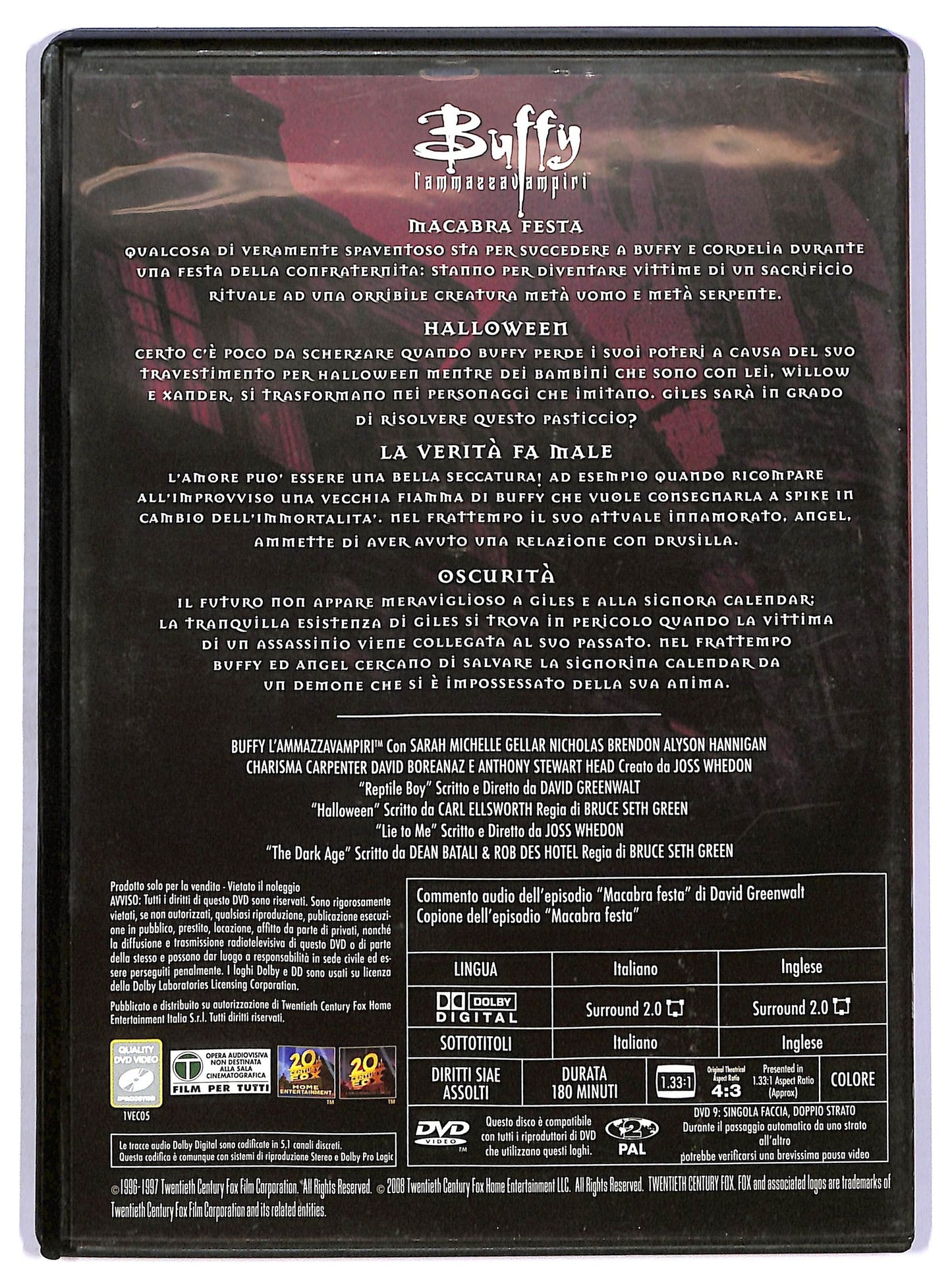 EBOND Buffy L'Ammazza Vampiri 2 Stagione Epsiodi 5-8 EDITORIALE DVD D751161