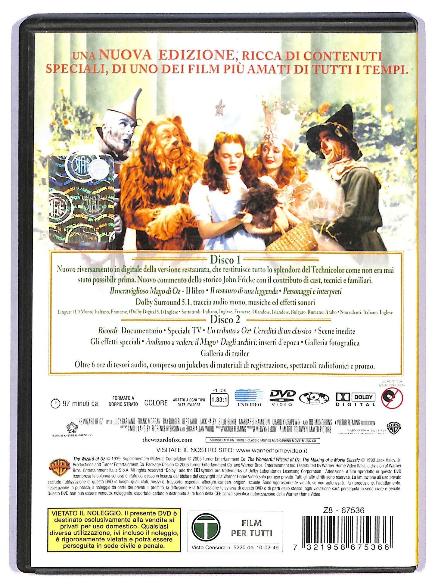 EBOND Il Mago Di Oz  (1939) DVD EDizione Speciale Due Dischi D751214