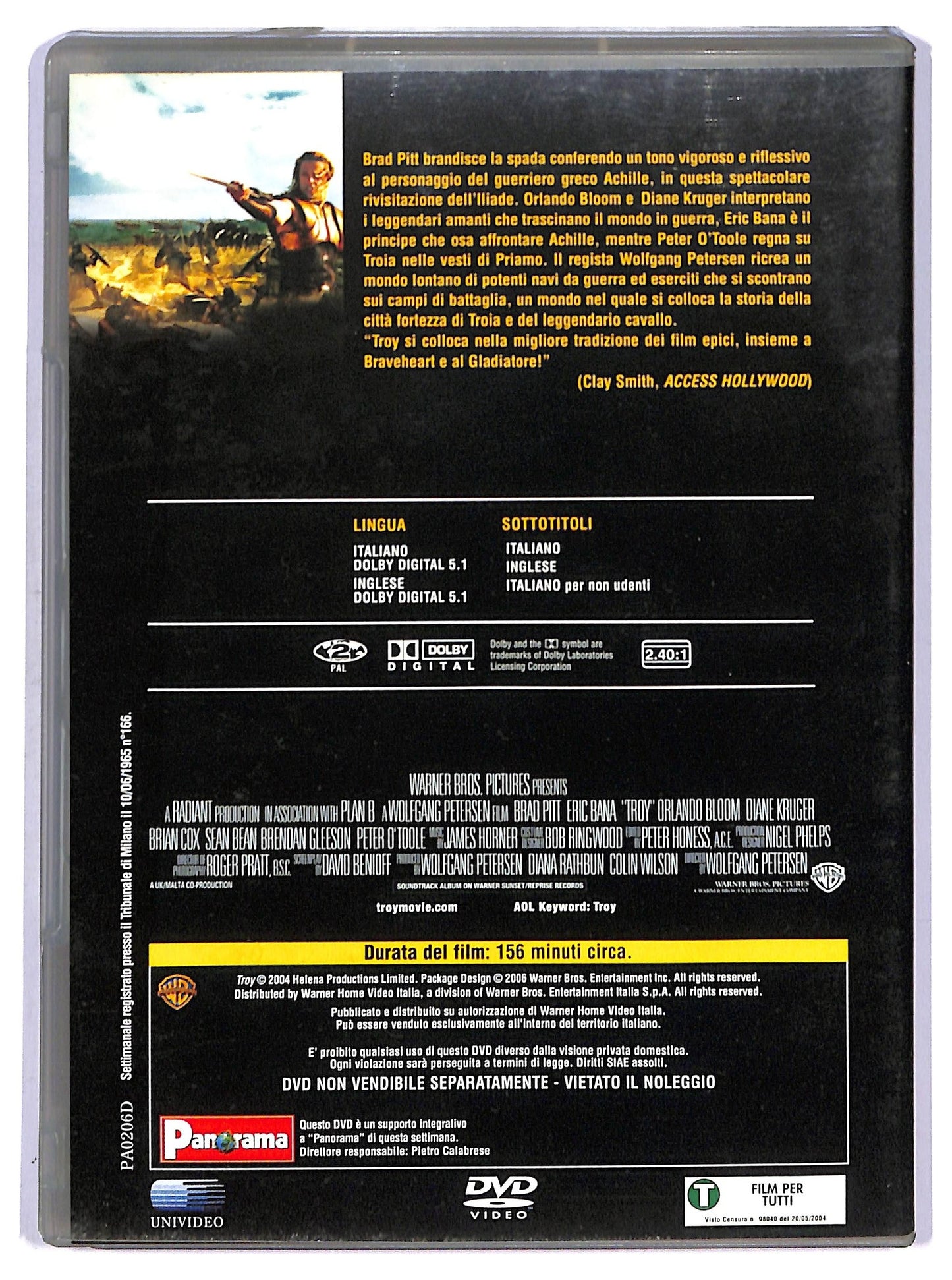 EBOND Troy  EDITORIALE DVD D751401