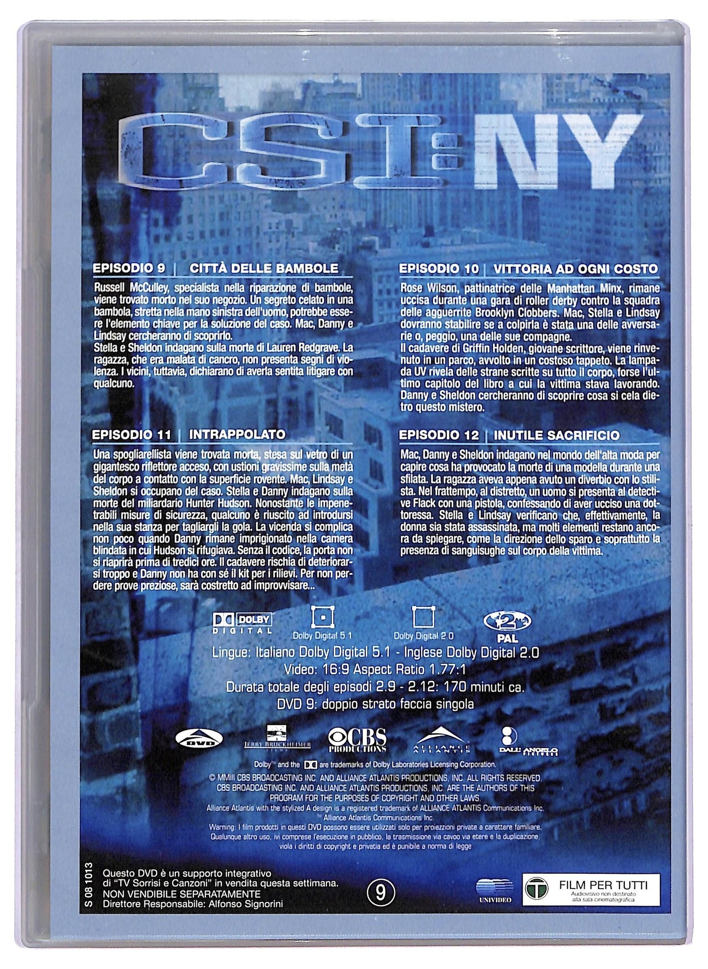 EBOND CSI: NY Seconda Stagione Episodi 9-12 EDITORIALE DVD D751611