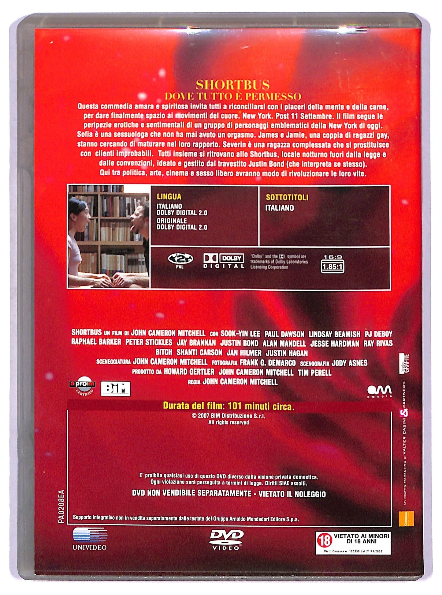 EBOND Shortbus - Dove Tutto e Permesso EDITORIALE DVD D751647