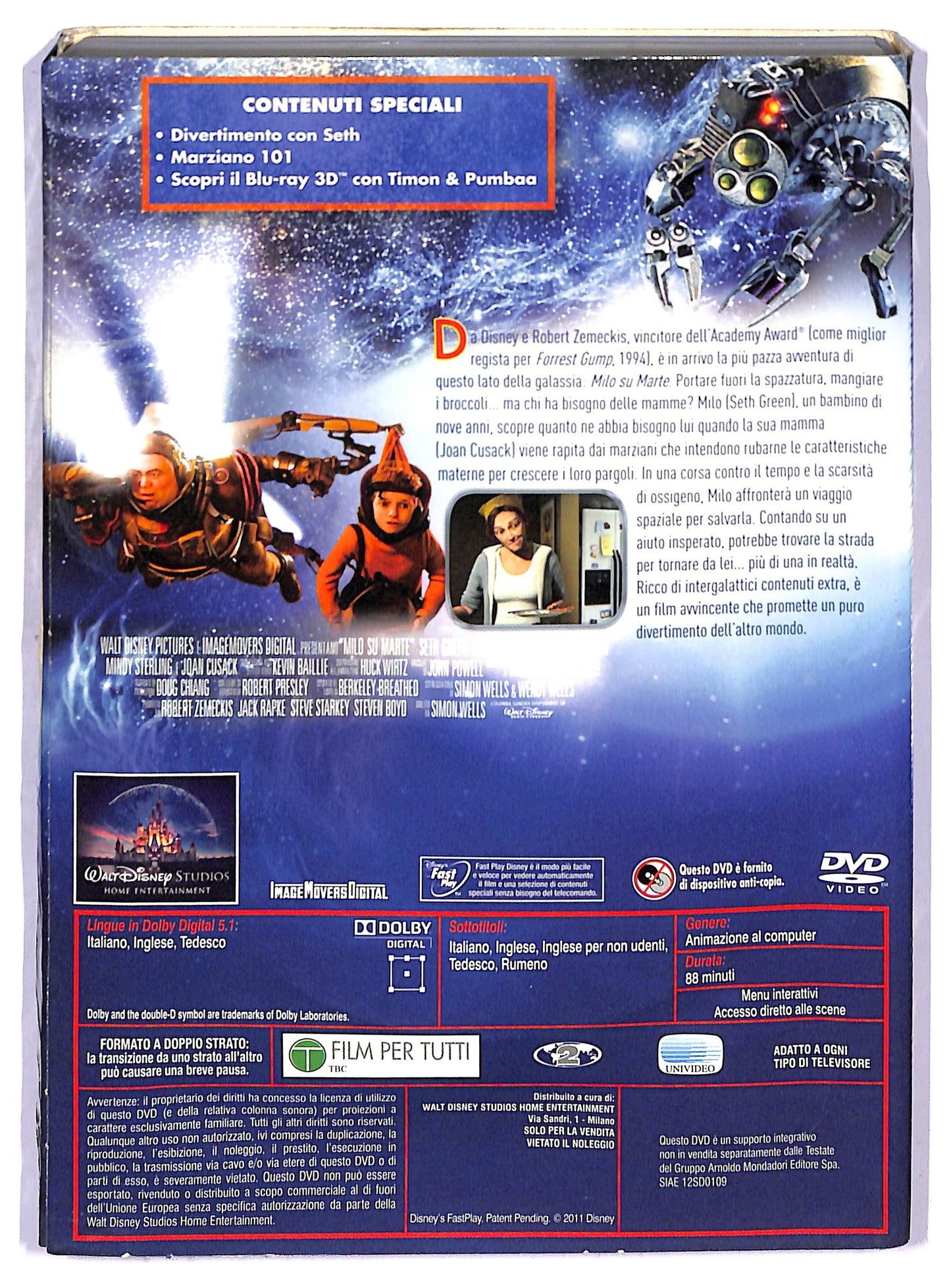 EBOND Milo su Marte DVD EDITORIALE D751650