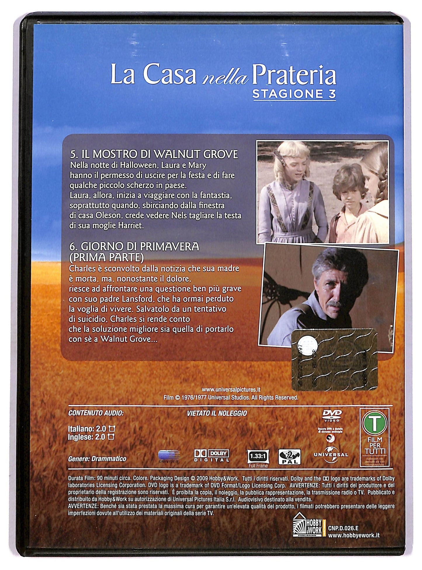 EBOND La Casa Nella Prateria Vol. 26 Stagione 3  Epis. 5-6 EDITORIALE DVD D751956