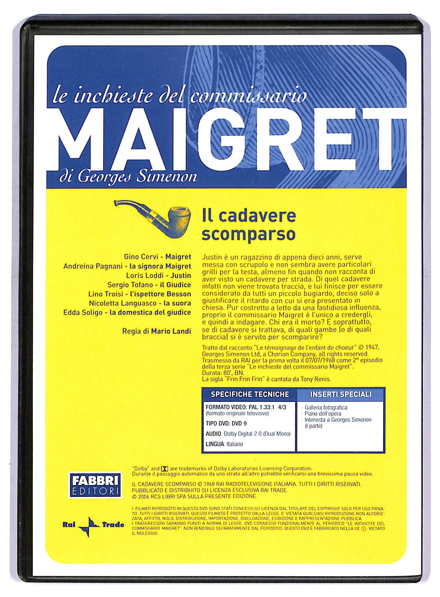EBOND Il cadavere scomparso  EDITORIALE DVD D752103