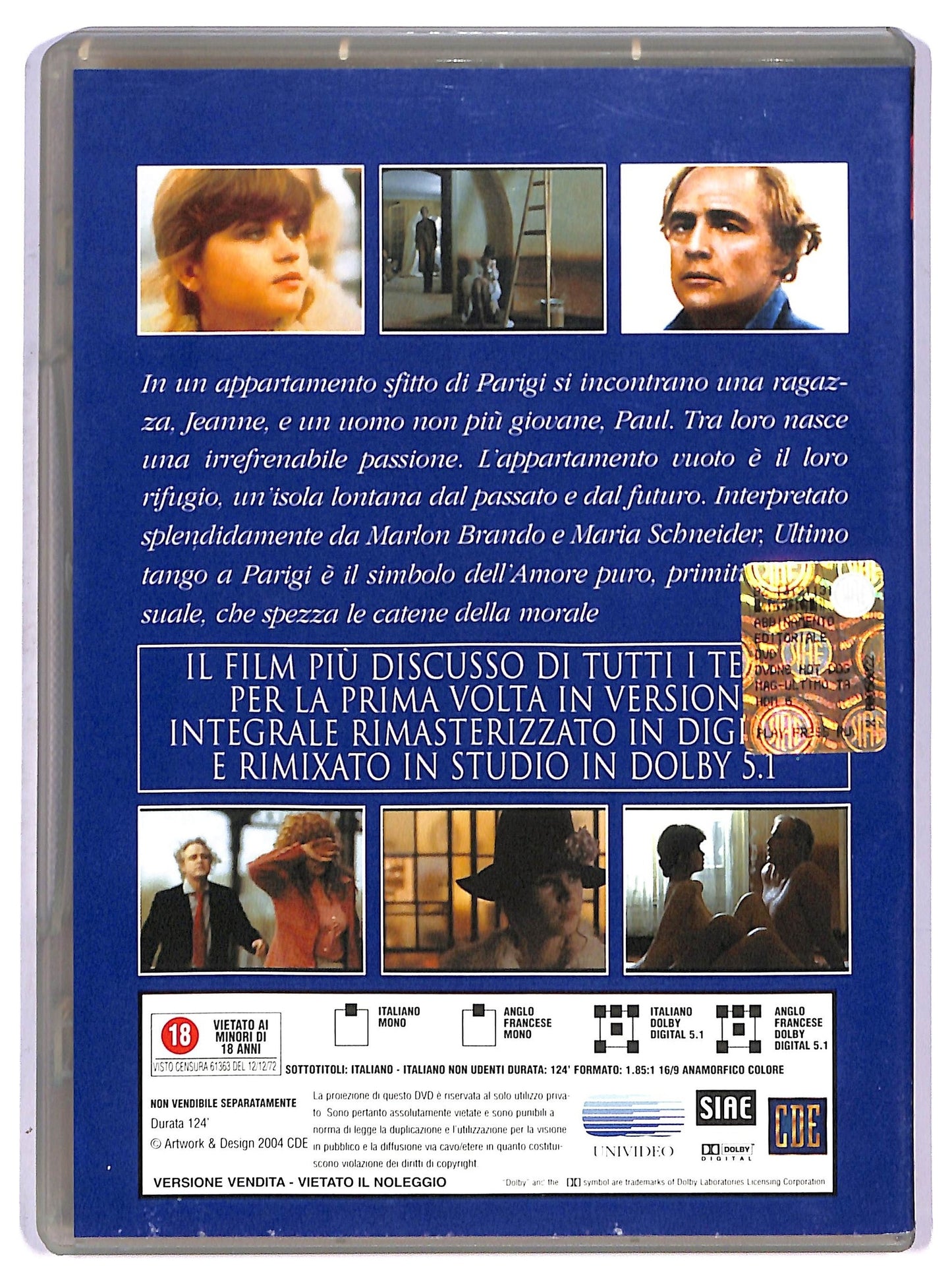 EBOND Ultimo tango a Parigi EDITORIALE DVD D752156