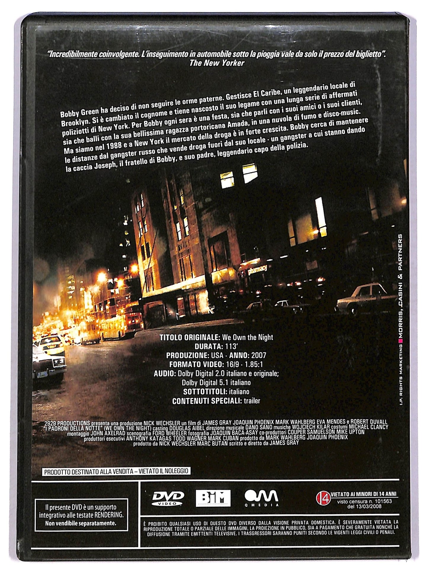 EBOND I padroni della notte  EDITORIALE DVD D752219