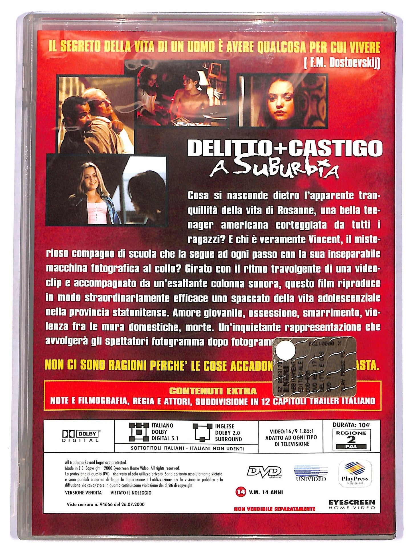 EBOND Delitto + Castigo a Suburbia DVD Editoriale D752333