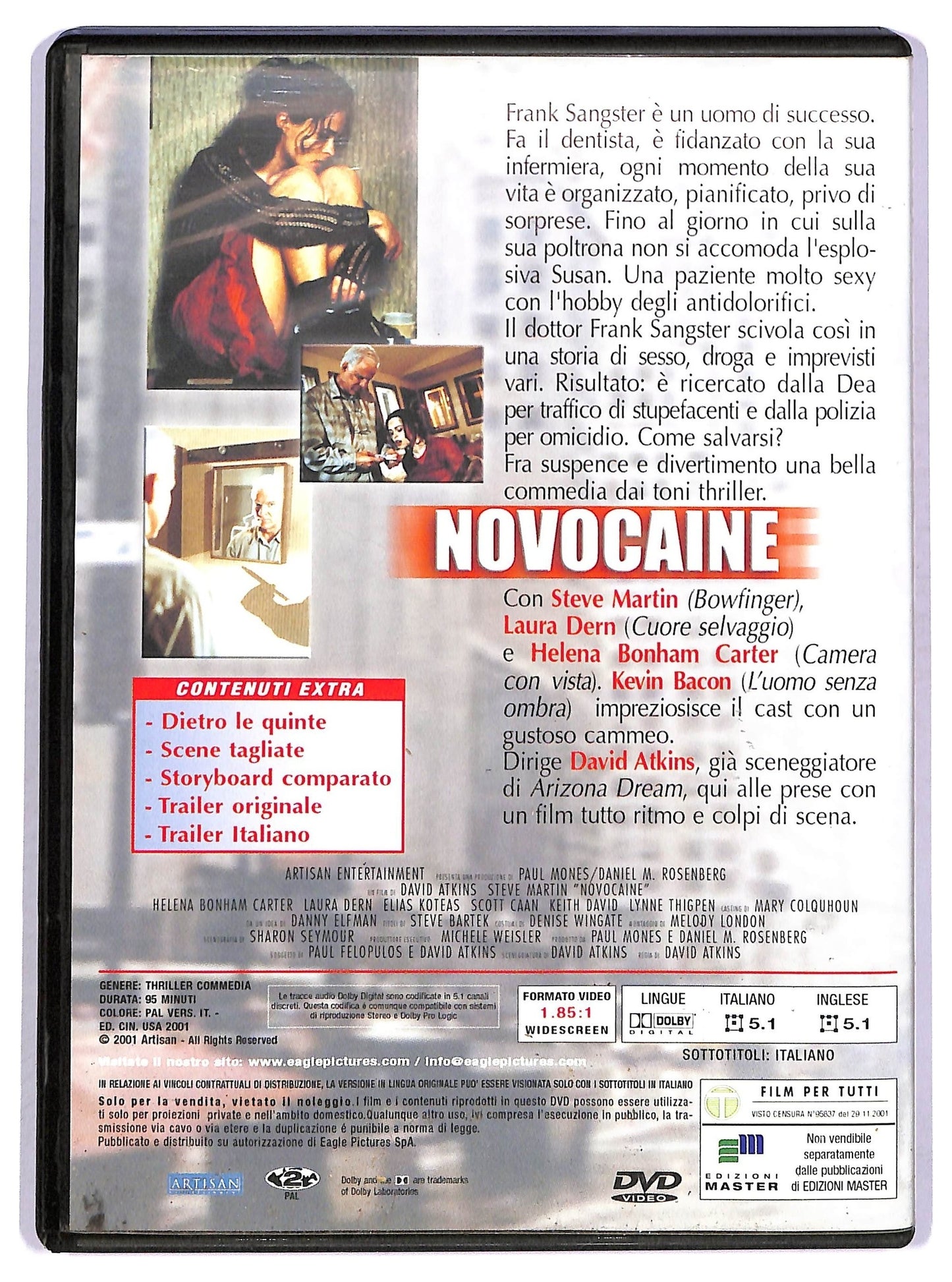 EBOND Novocaine EDITORIALE DVD D752413