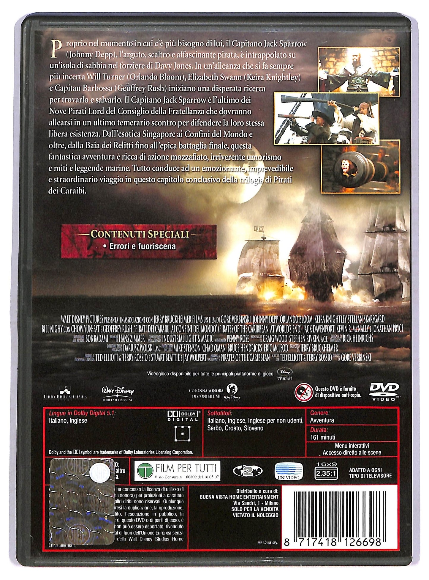 EBOND Pirati Dei Caraibi Ai Confini Del Mondo Con Johnny Depp DVD D752418