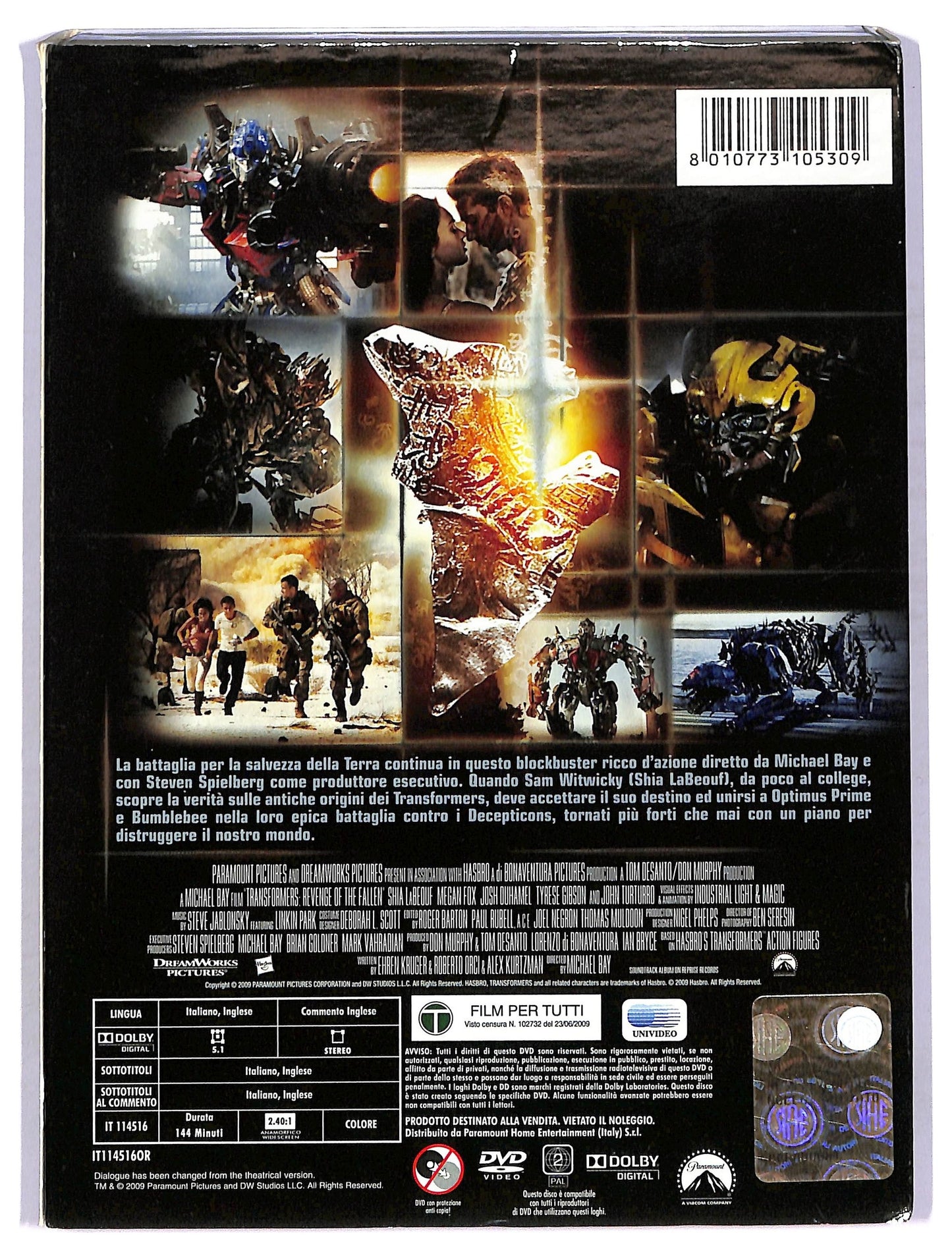 EBOND Transformers - La vendetta del caduto SLIPCASE DVD D752419