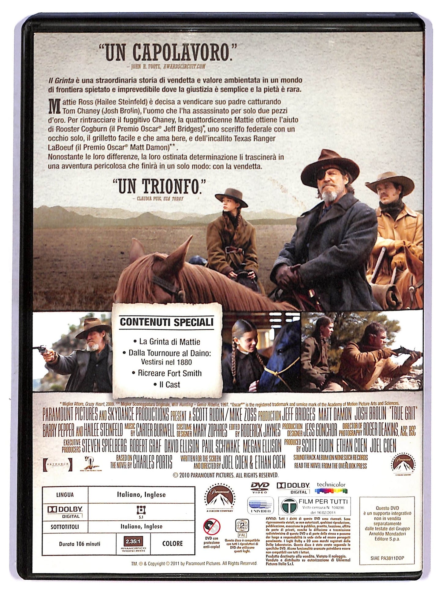 EBOND Il Grinta Con Matt Damon, Jeff Bridges (2010) DVD D752647