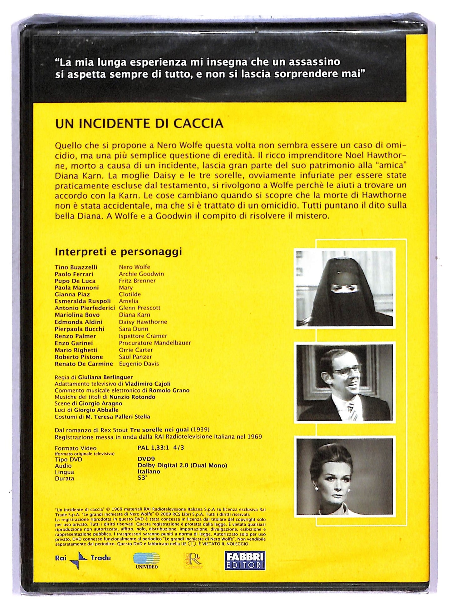 EBOND Un incidente di caccia prima puntata - Nero wolfe EDITORIALE DVD D752758