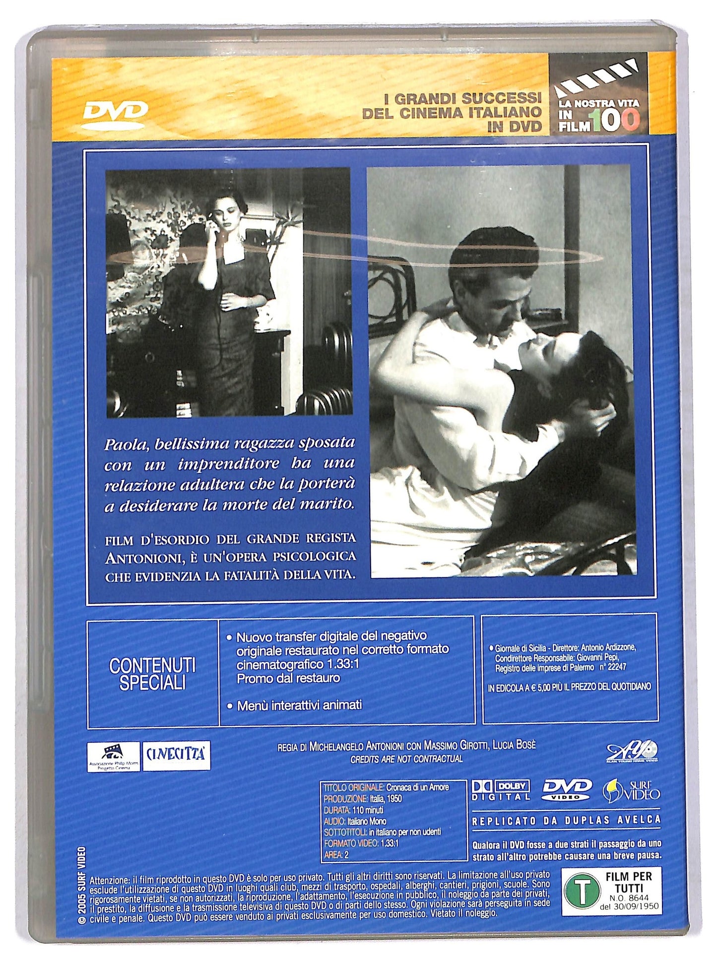 EBOND Cronaca Di Un Amore DVD  Editoriale D753022