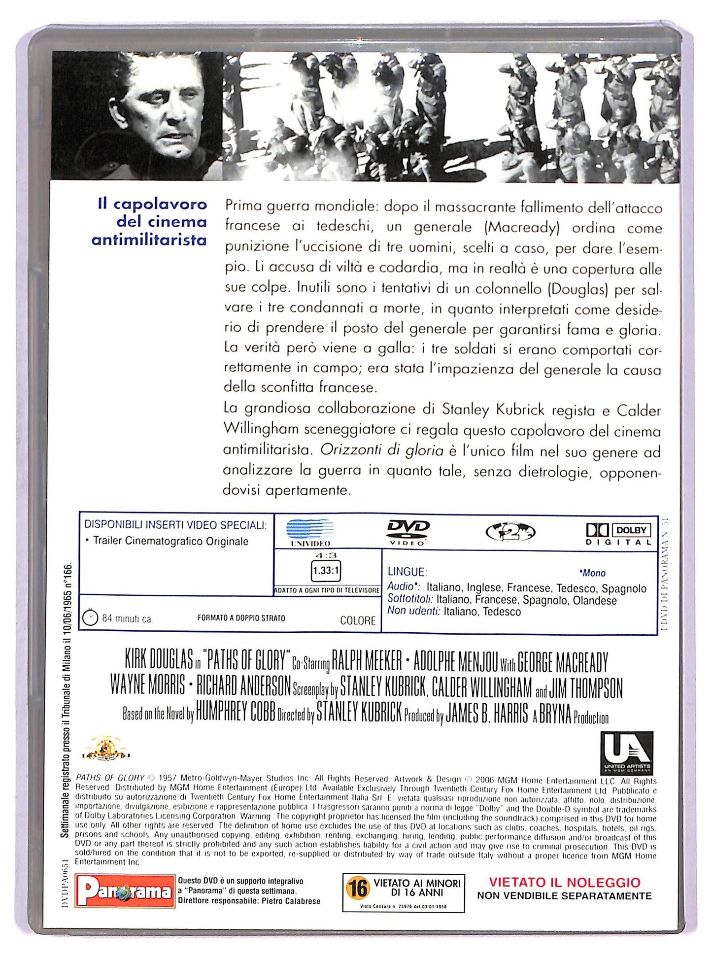 EBOND Orizonti Di Gloria EDITORIALE DVD D753455