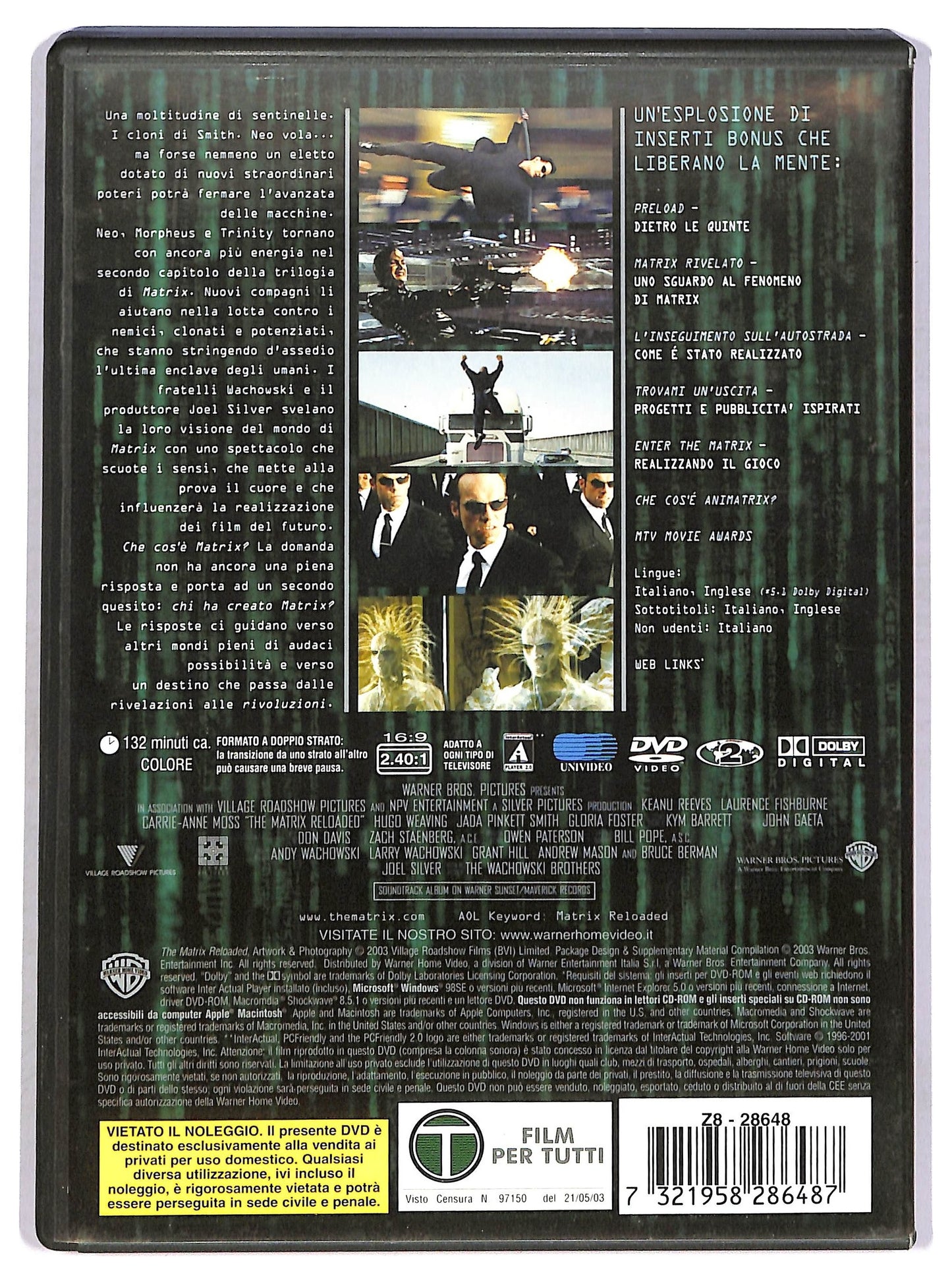 EBOND Matrix Reloaded DVD D753513