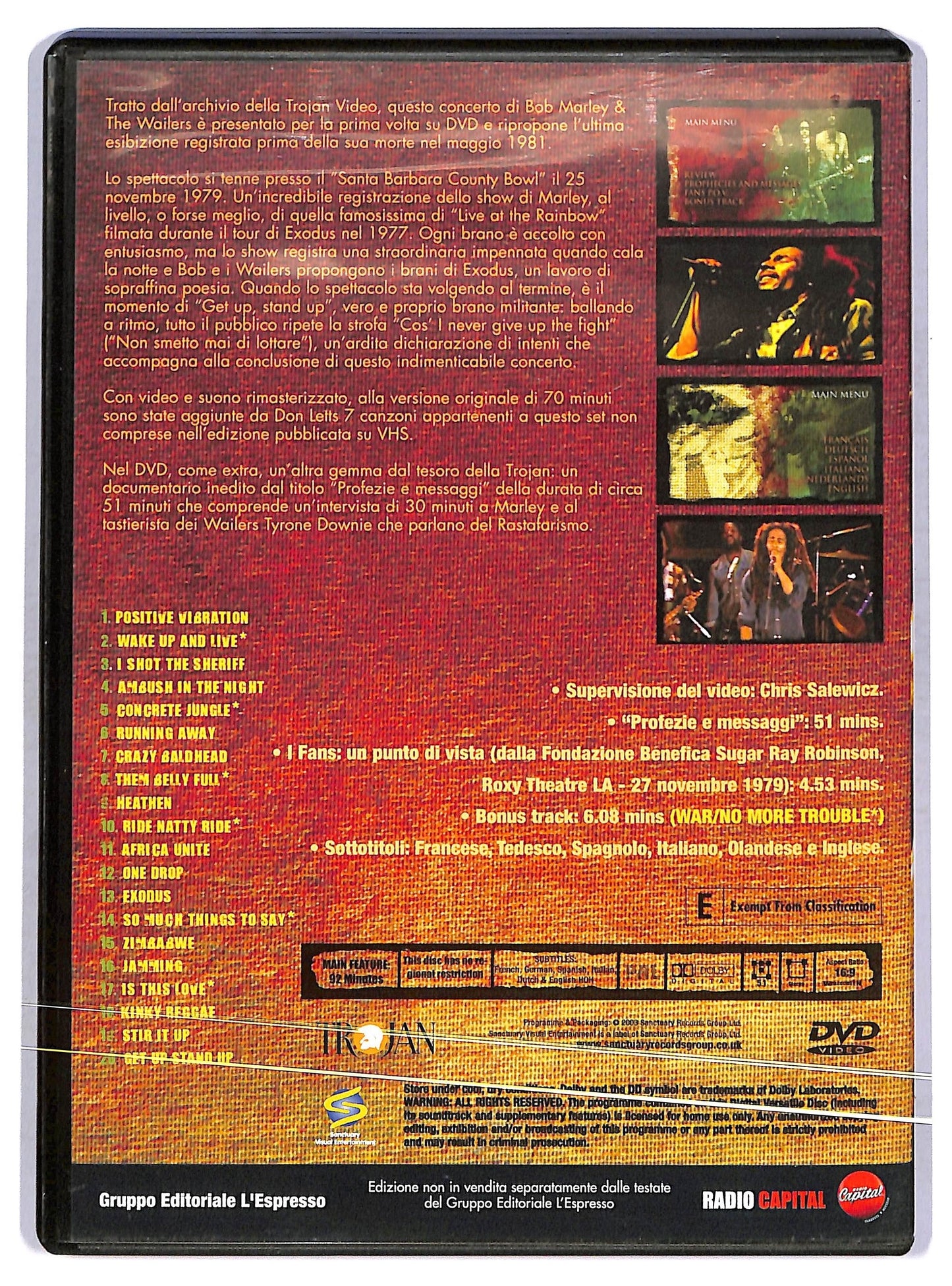 EBOND Bob Marley - The Legend live EDITORIALE DVD D753806