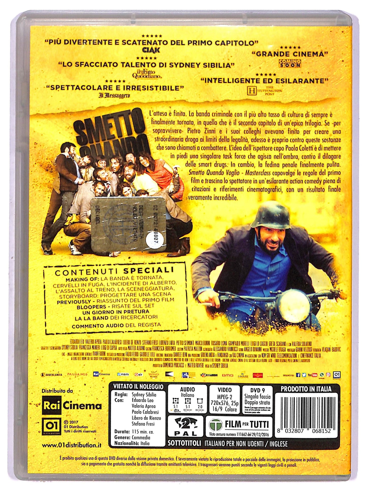 EBOND Smetto Quando Voglio Masterclass DVD D753949