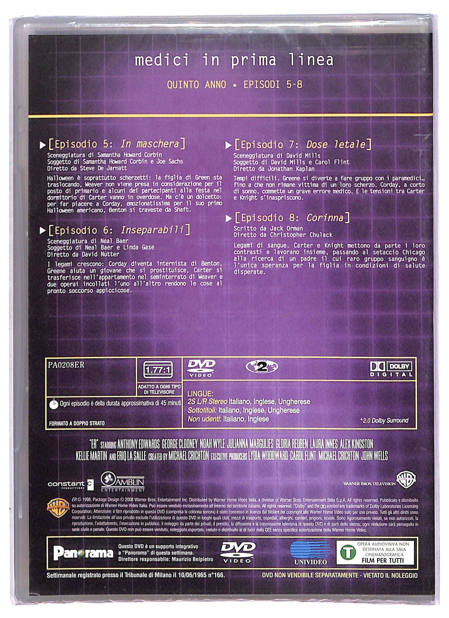 EBOND ER Medici In Prima Linea Disco 2 Anno 5 Episodi 5 - 8 EDITORIALE DVD D754405