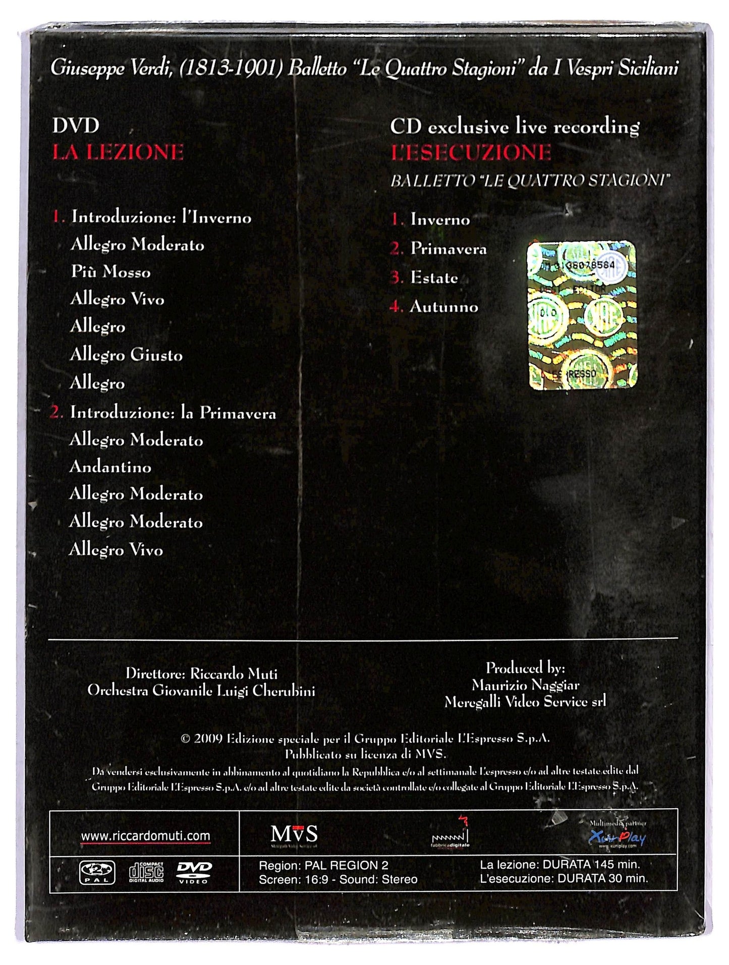 EBOND Riccardo Muti Lezioni Di Concerto EDITORIALE DVD + CD D754407