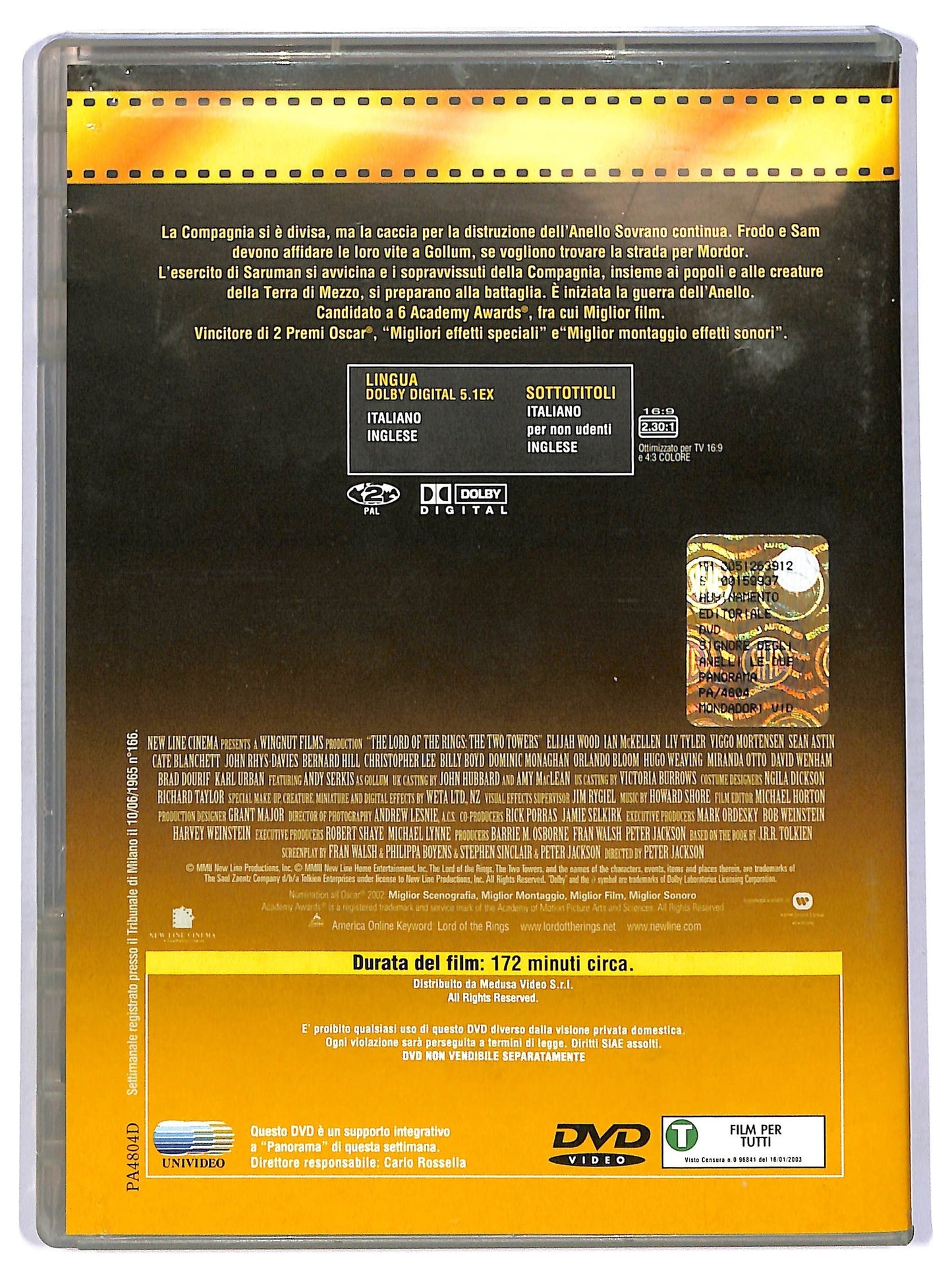 EBOND Il Signore degli Anelli - Le due torri EDITORIALE DVD D754750