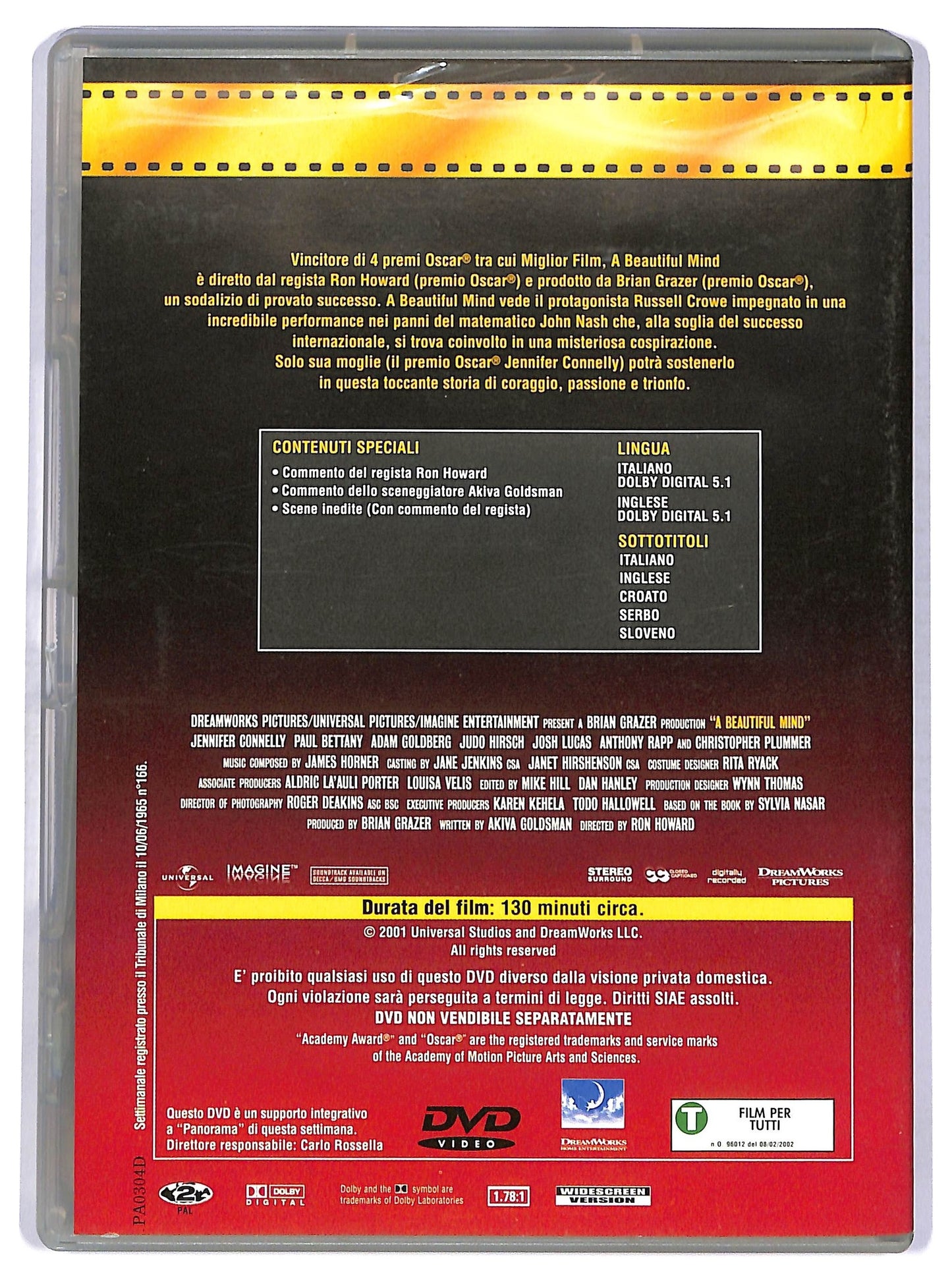 EBOND A Beautiful Mind  EDITORIALE DVD D754754