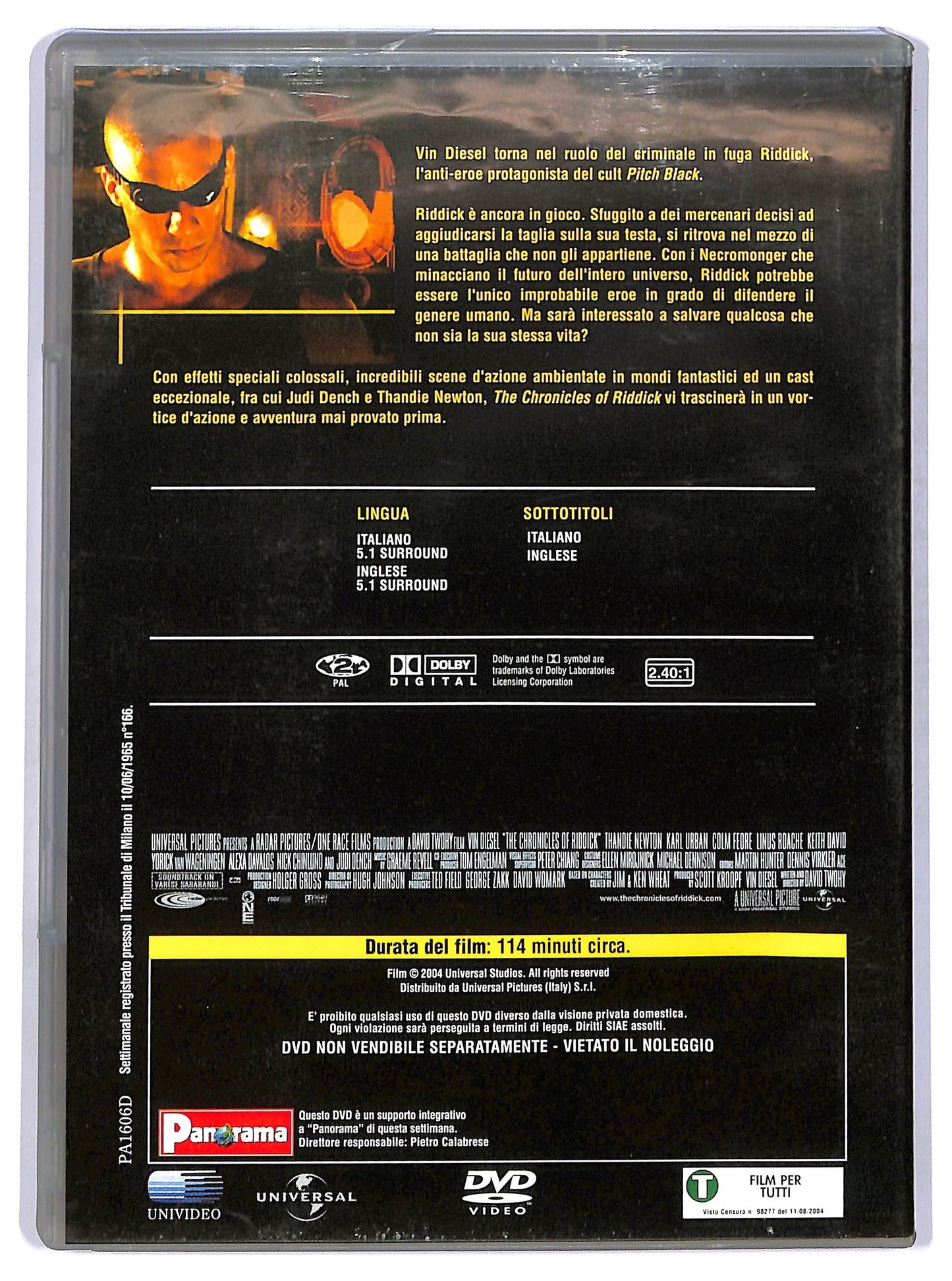 EBOND Riddick EDITORIALE DVD D754805