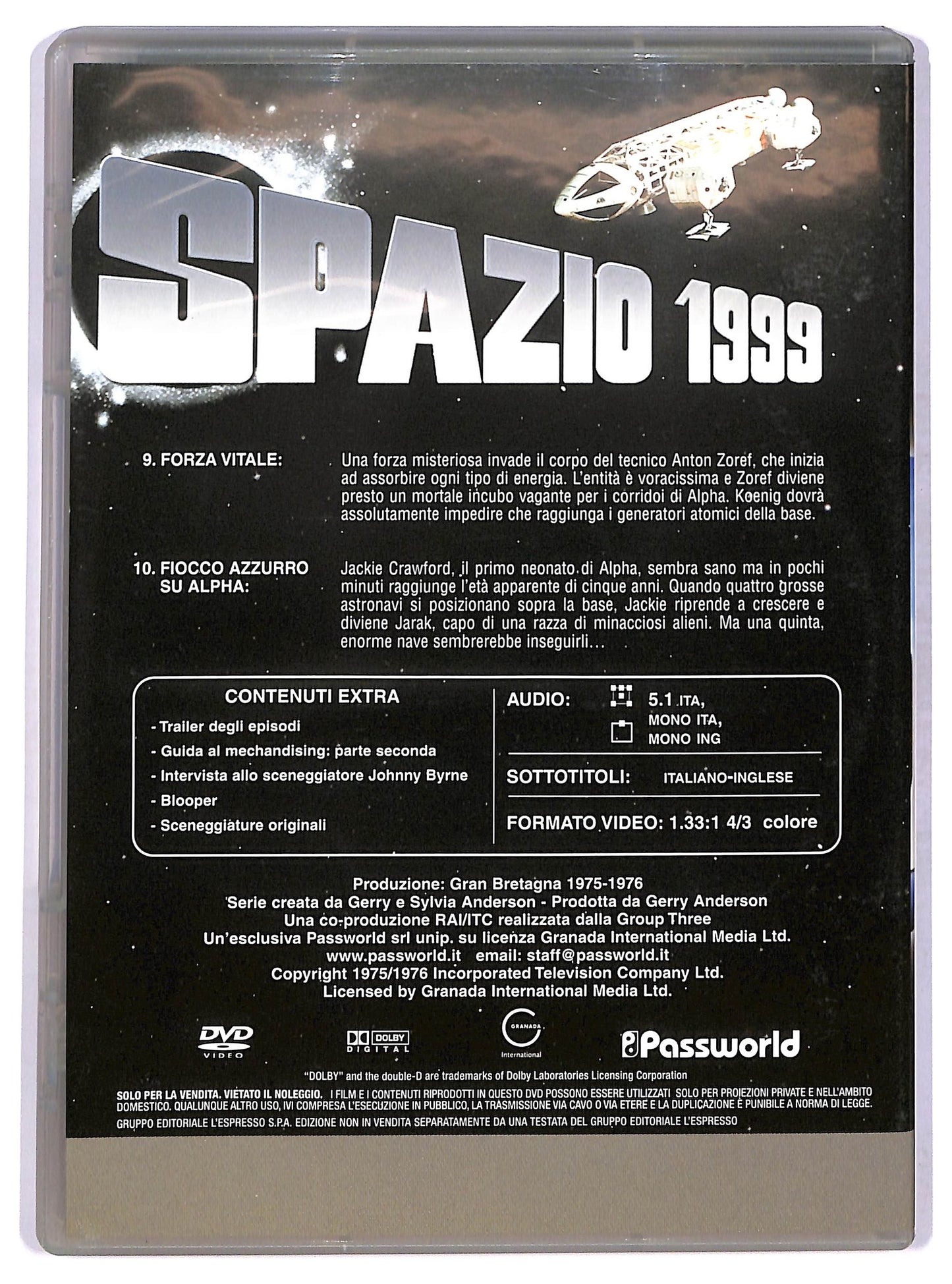 EBOND Spazio 1999 Volume 5 Episodi 9 - 10 EDITORIALE DVD D754924