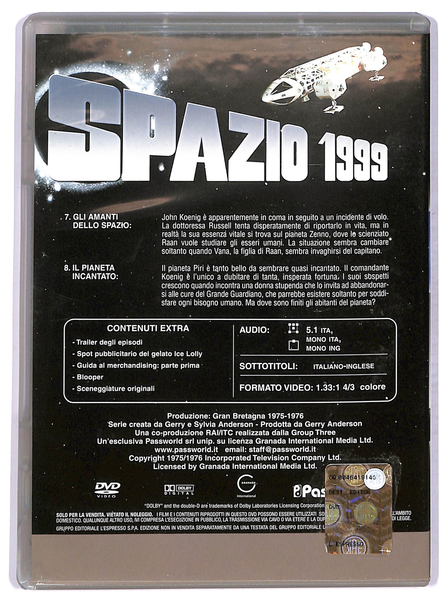 EBOND Spazio 1999 Volume 4 Epsiodi 7 - 8 EDITORIALE DVD D754925