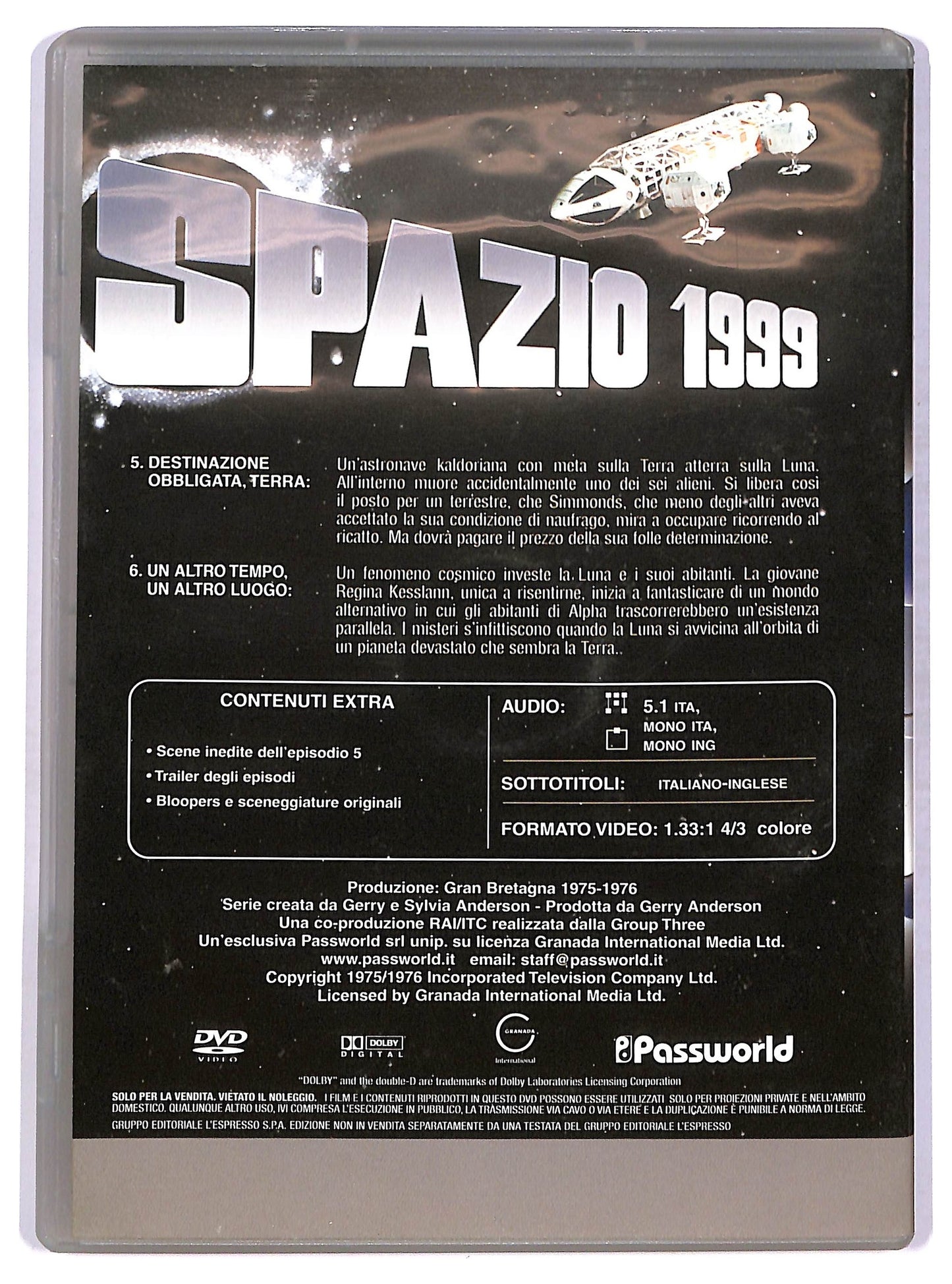 EBOND Spazio 1999 Vol3 DVD  Editoriale D754926
