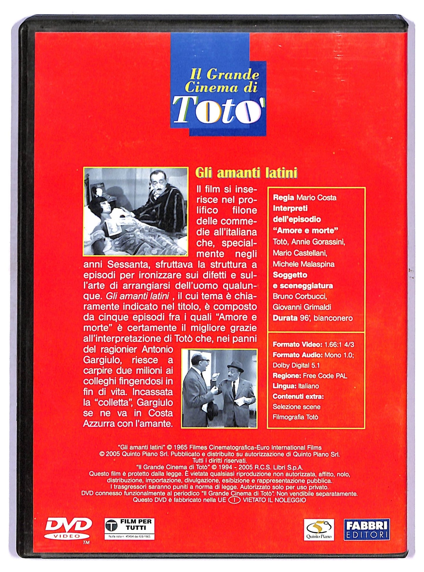 EBOND il grande cinema di toto' - Gli amanti latini  EDITORIALE DVD D755236