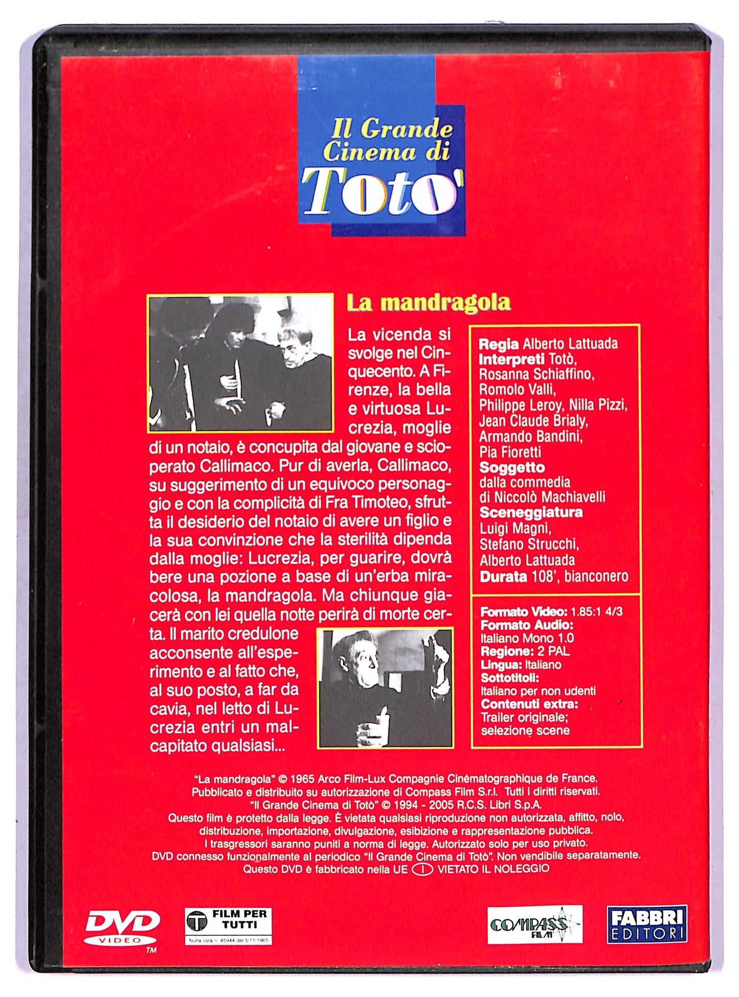 EBOND la mandragola  EDITORIALE DVD D755339