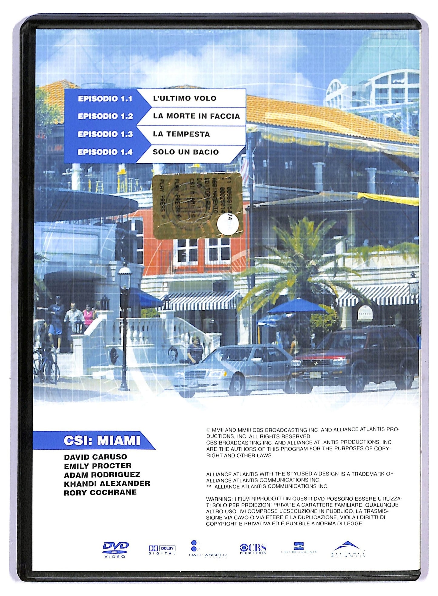 EBOND C.S.I. Miami Vol 1 Prima Stagione Episodi 1.1-1.4 EDITORIALE DVD D755401