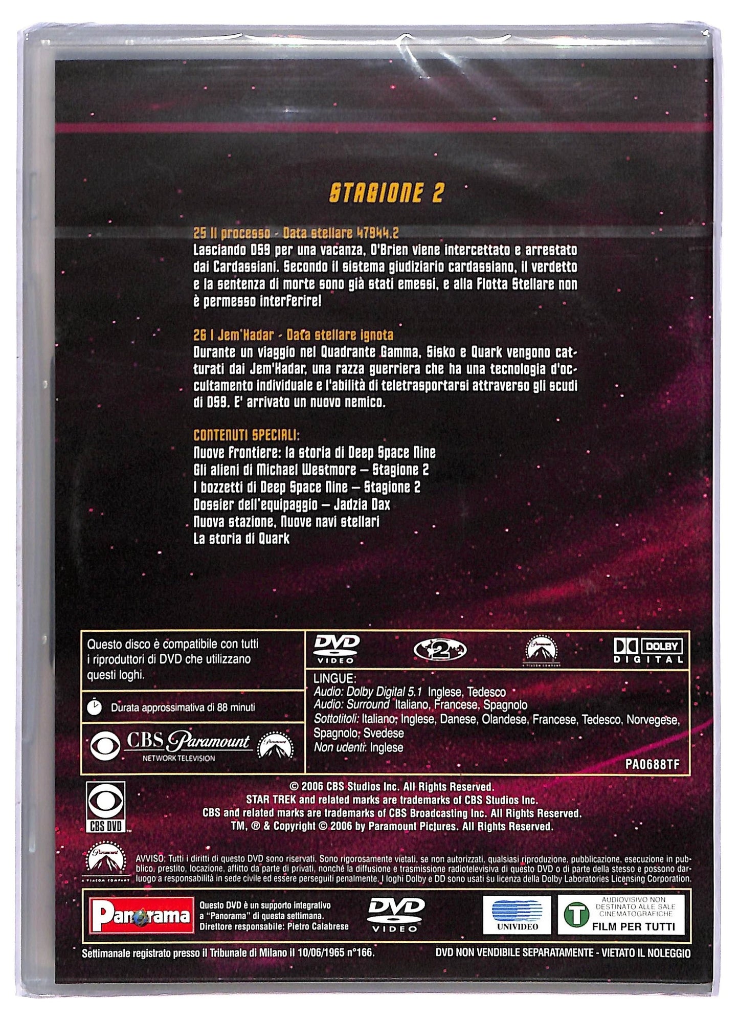 EBOND Star trek deep space nine stagione 2 disco 7 EDITORIALE DVD D755402