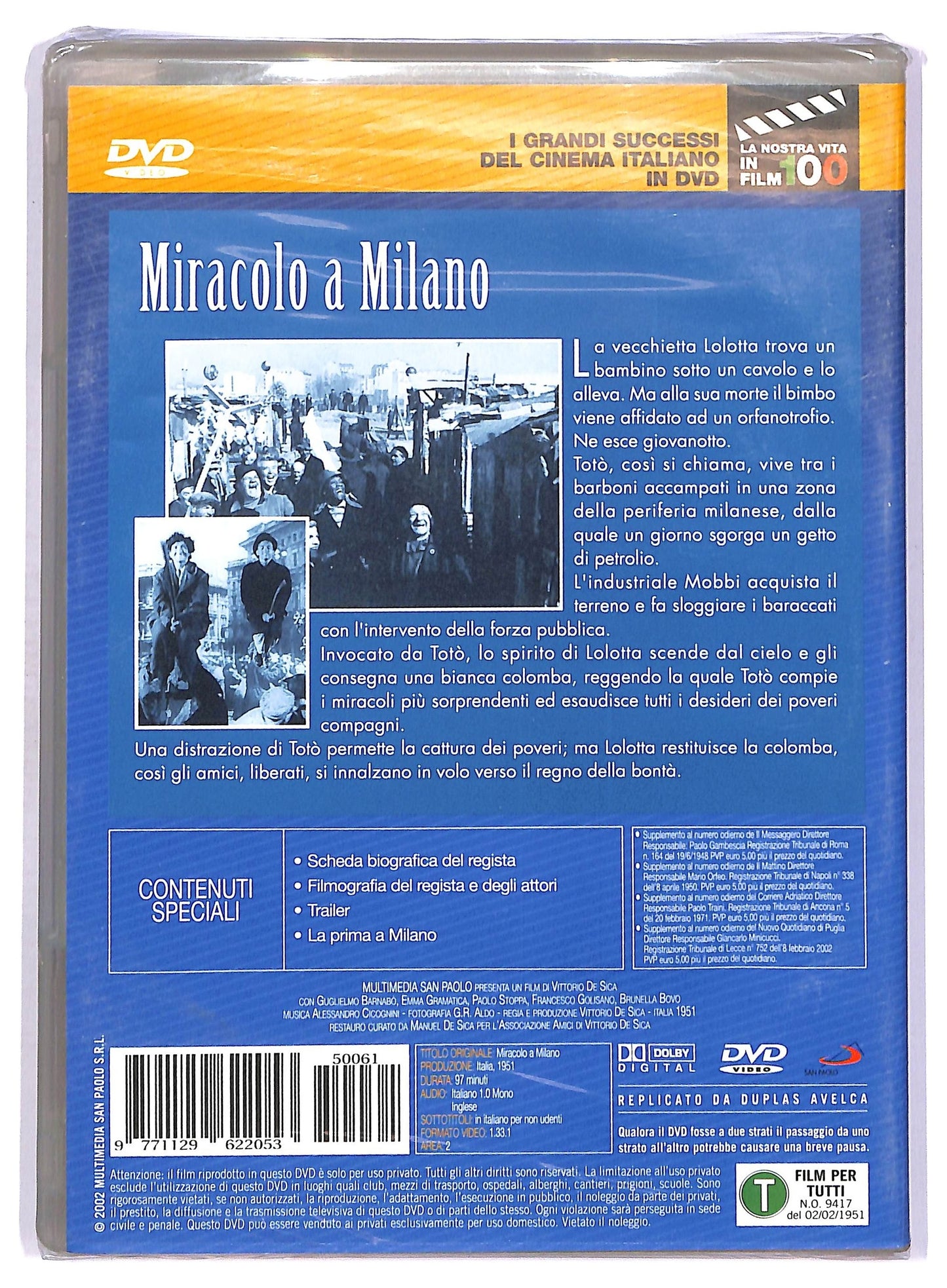 EBOND Miracolo a Milano DVD EDITORIALE D755628