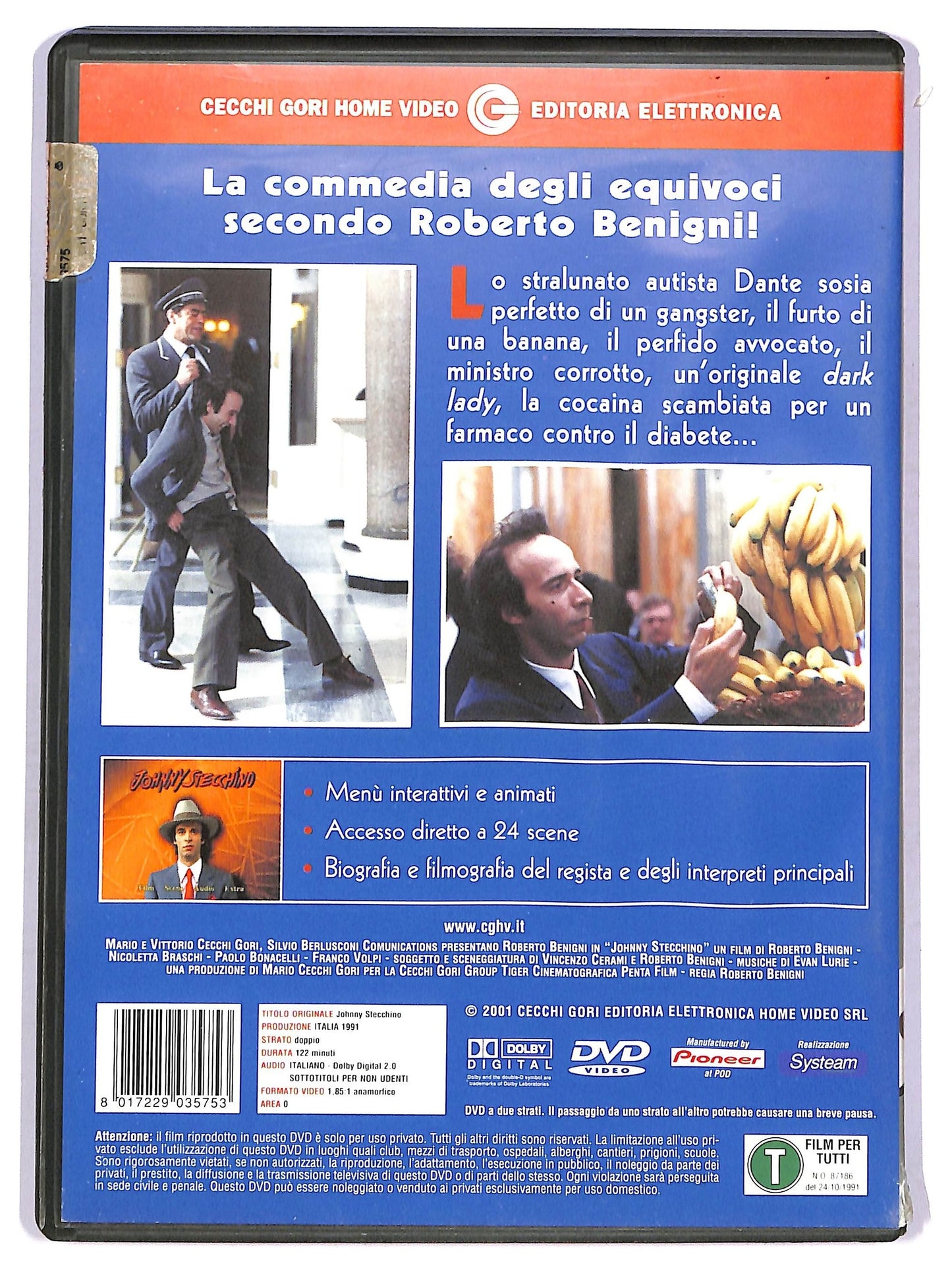 EBOND Johnny Stecchino Con Roberto Benigni DVD D755635