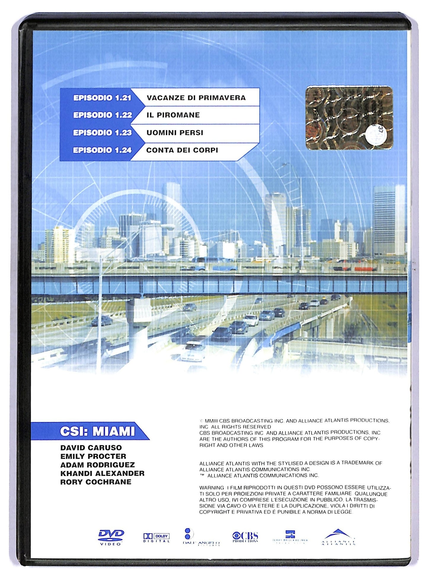 EBOND CSI Miami prima stagione disco 06 epis 21 - 24 EDITORIALE DVD D756007
