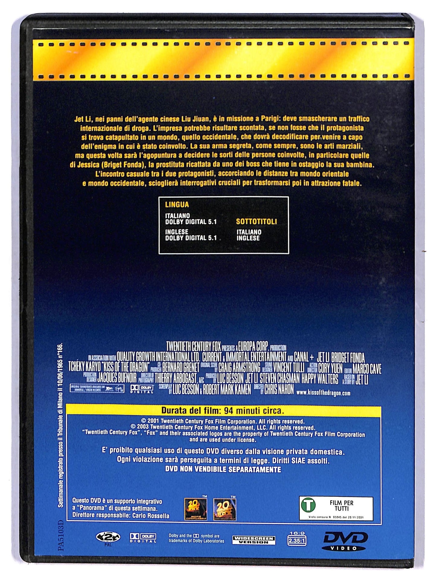 EBOND Kiss of the Dragon EDITORIALE DVD D756021