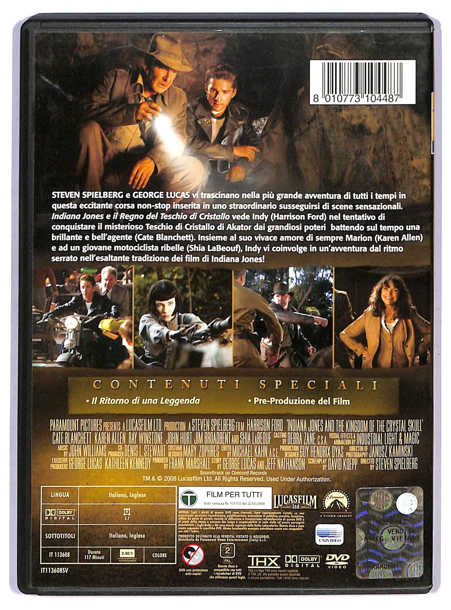 EBOND Indiana Jones e Il Regno Del Teschio Di Cristallo DVD D756128