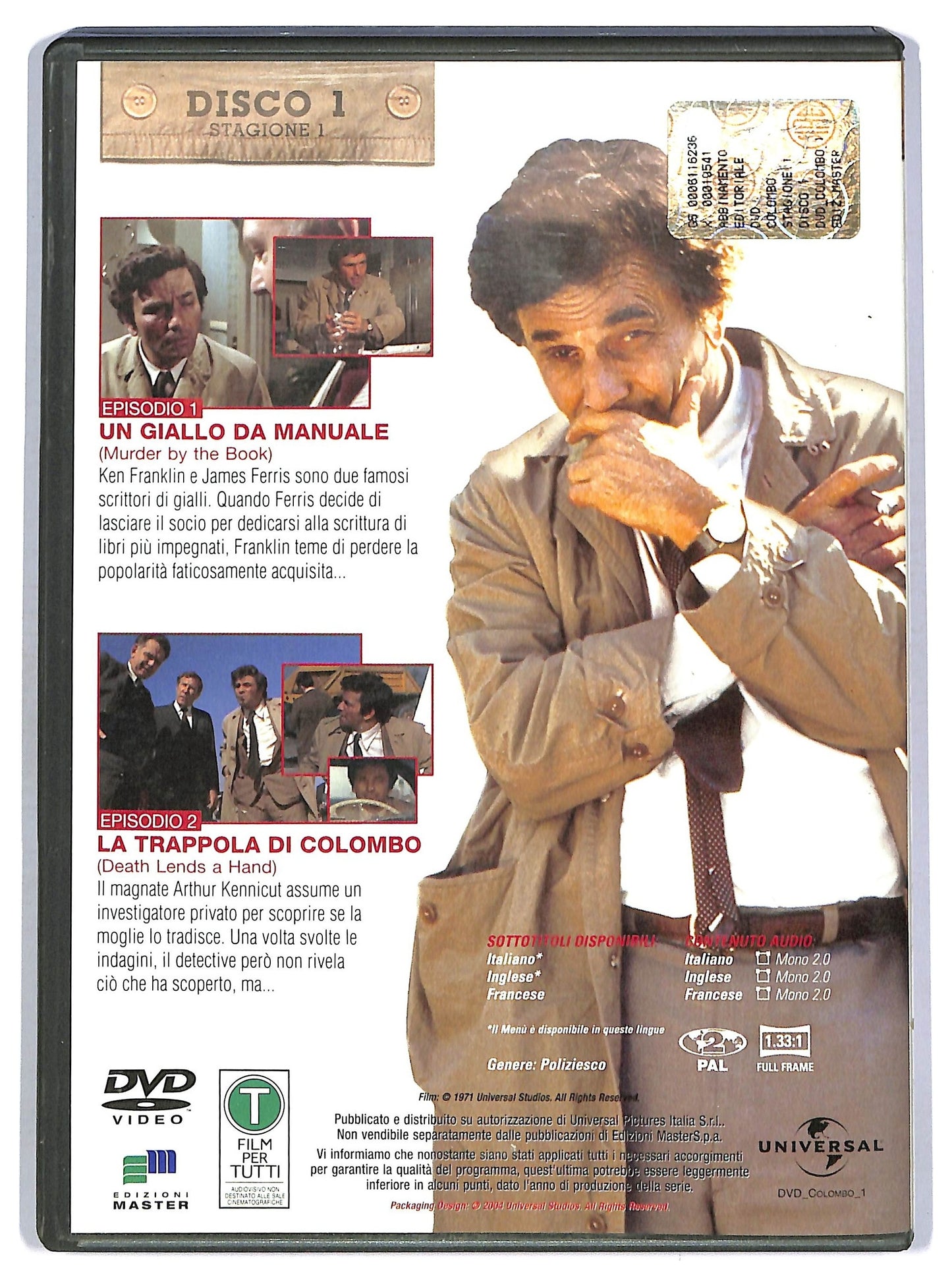 EBOND Colombo Stagione 1 Disco 1 EDITORIALE DVD D756521