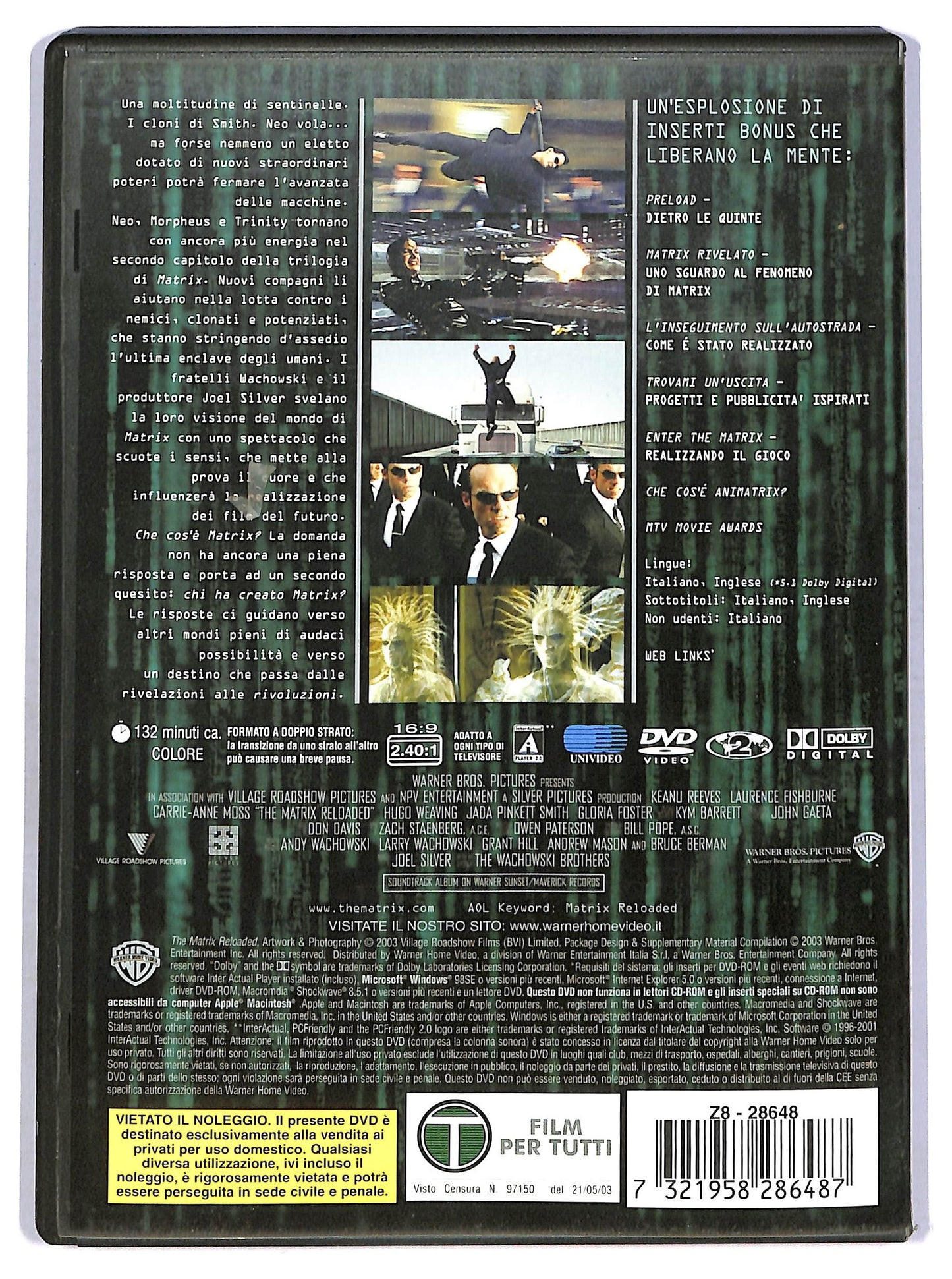 EBOND Matrix Reloaded DVD D756638