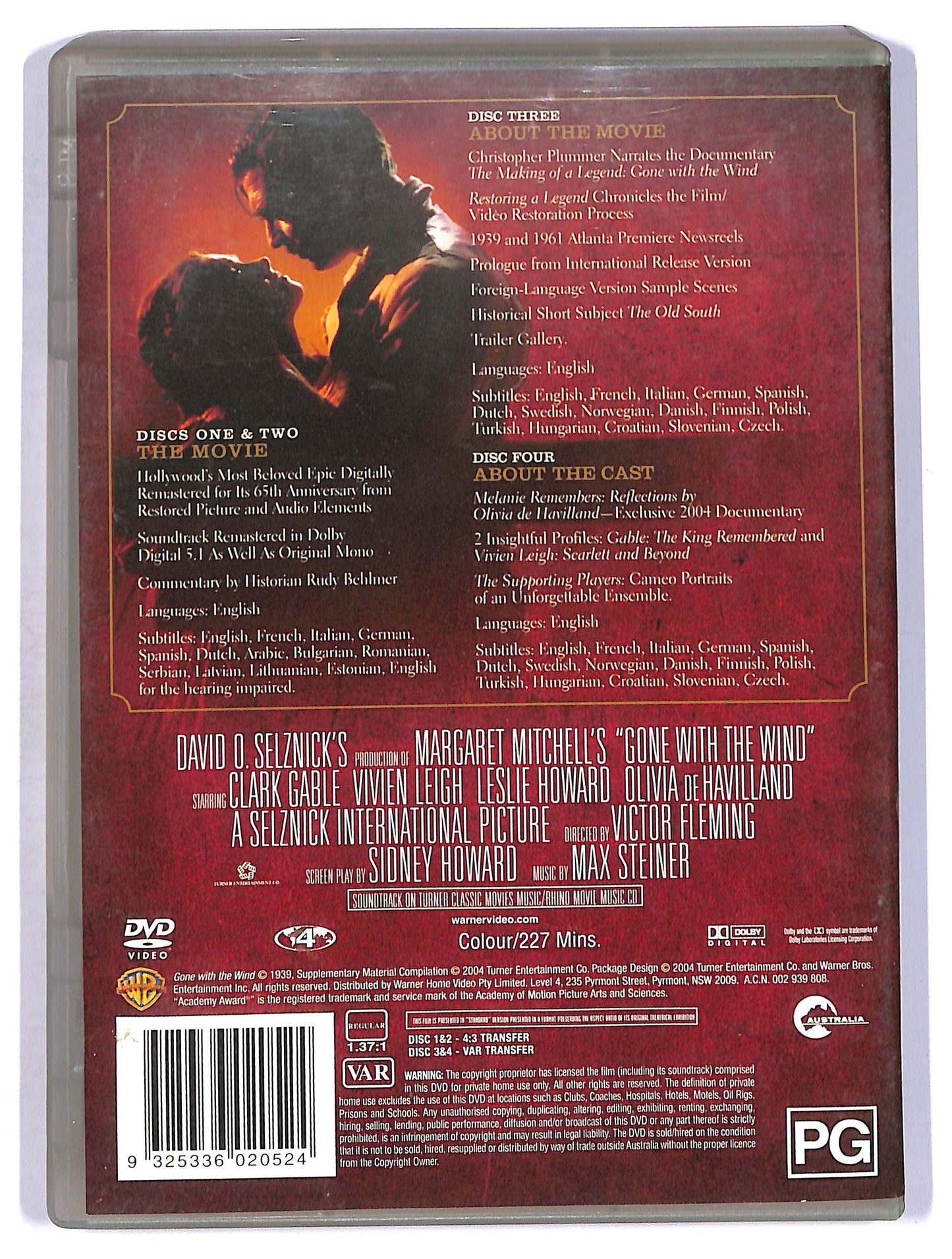 EBOND Gone with the wind - 4 dischi - versione UK DVD D756702