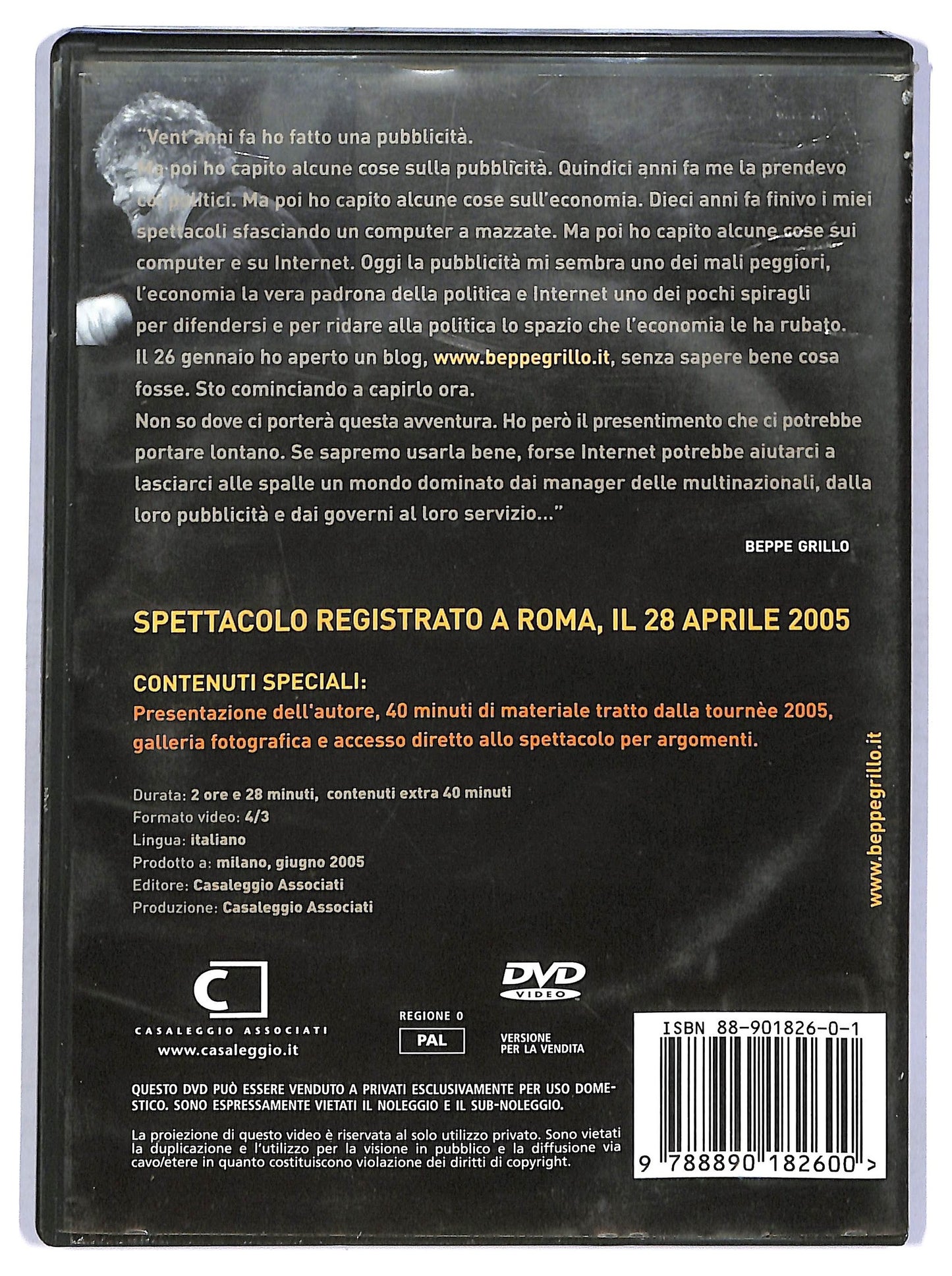 EBOND Beppe Grillo - Beppegrillo.it  DVD D756730