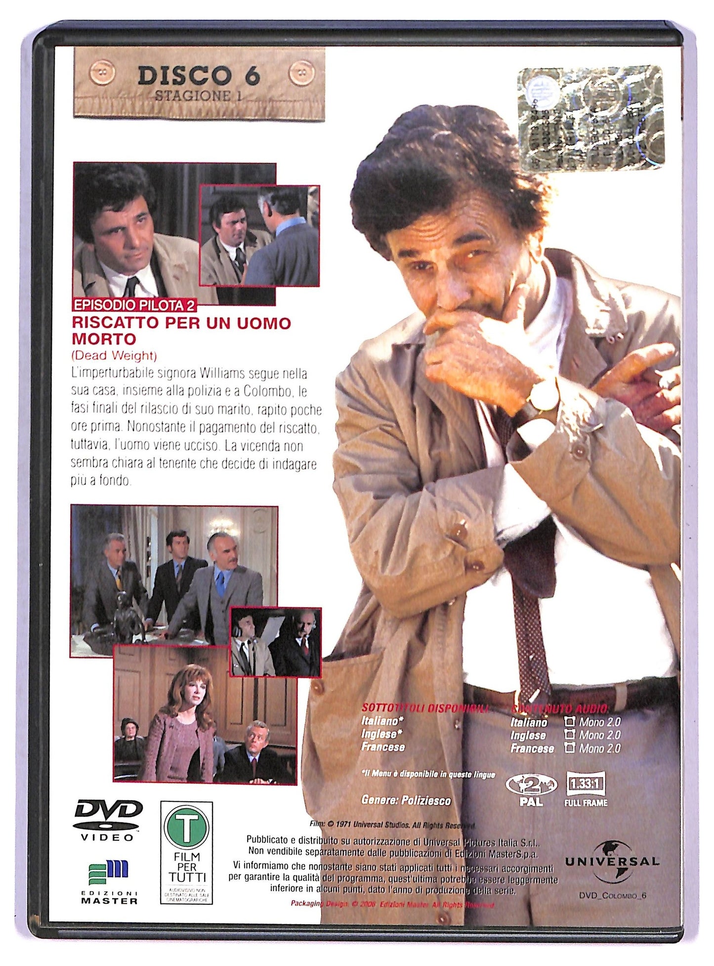 EBOND Colombo Disco 6 Stagione 1 EDITORIALE DVD D756817