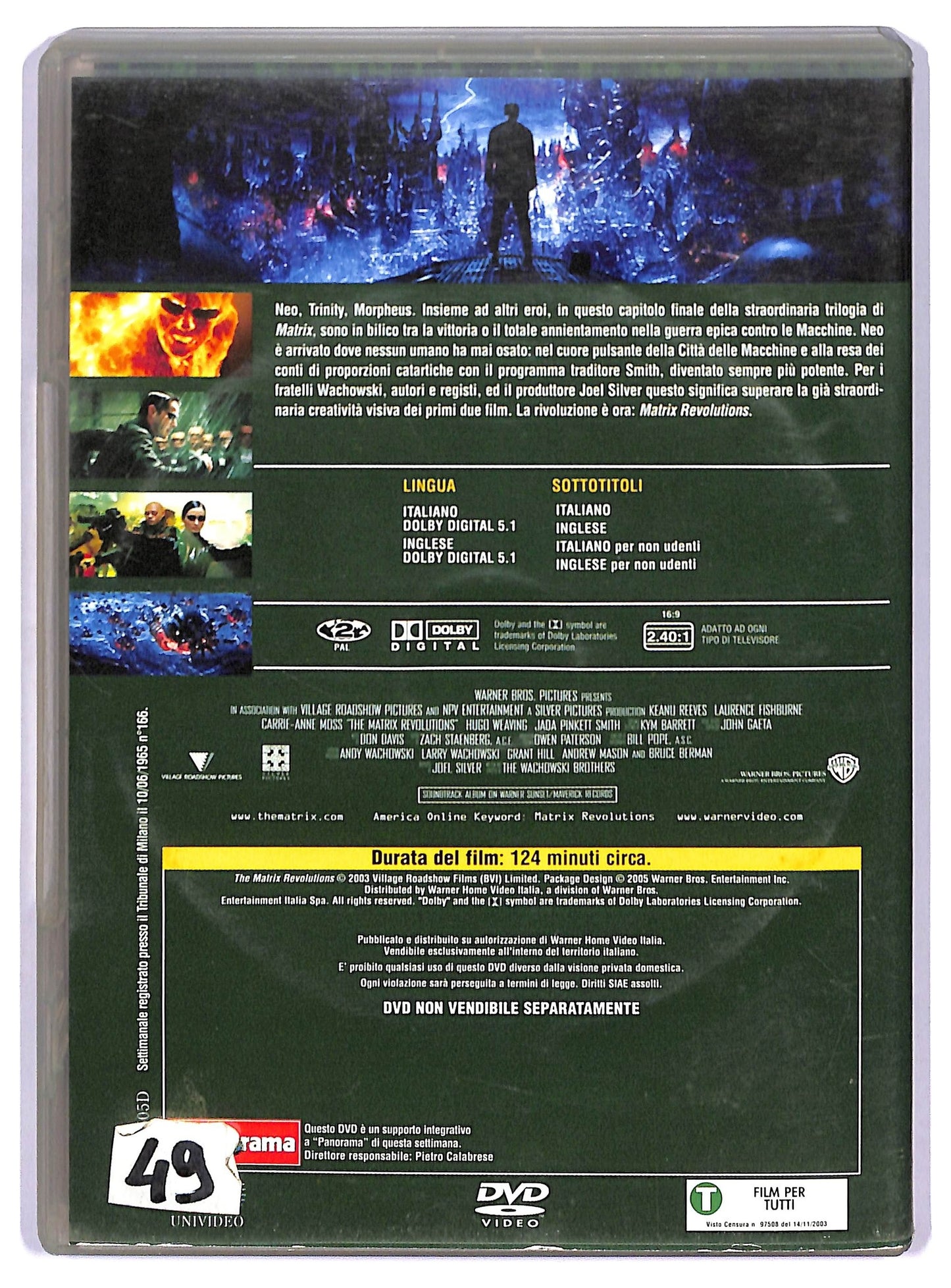 EBOND Matrix Revolutions EDITORIALE DVD D757503