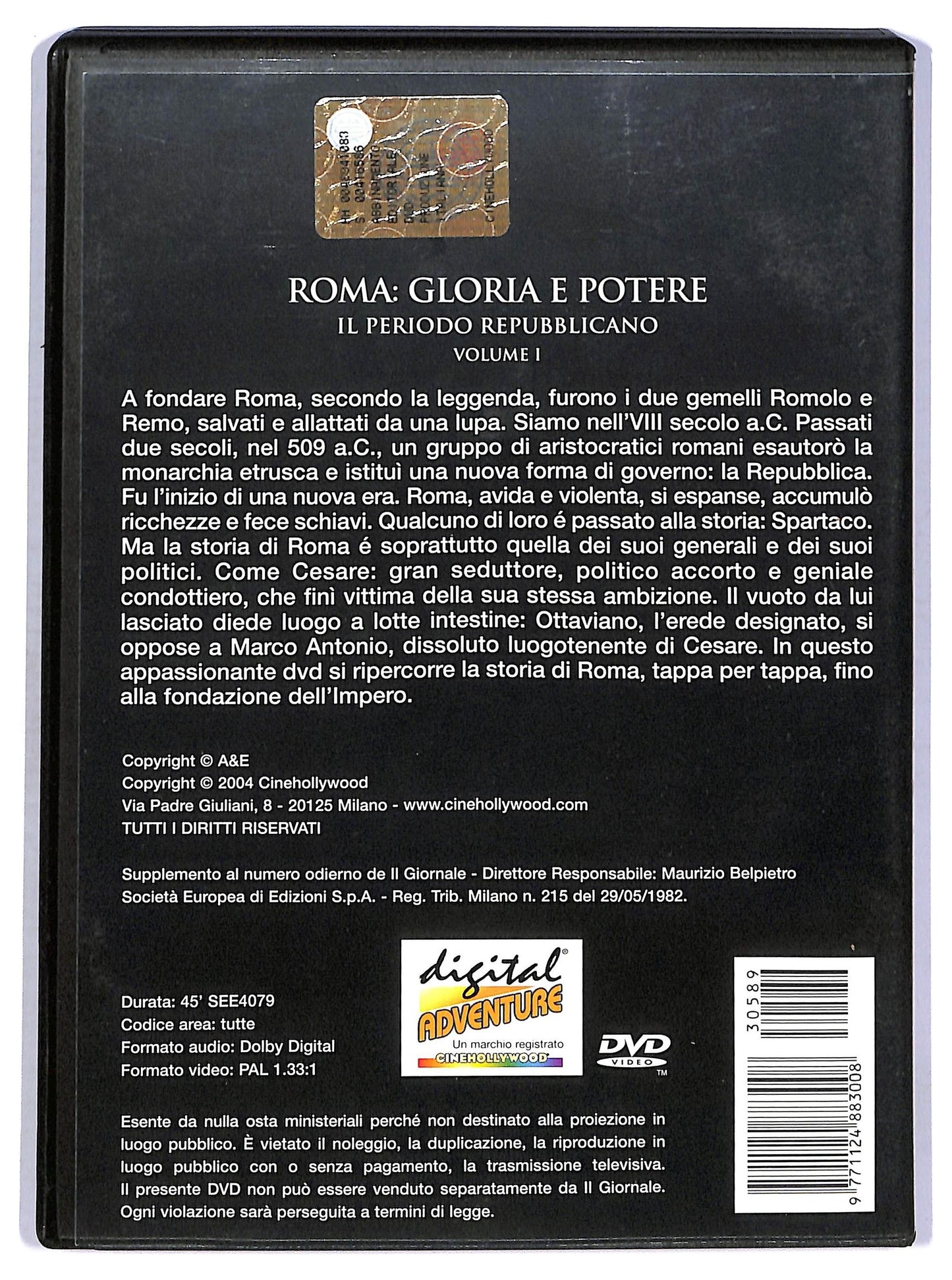 EBOND Roma: Gloria e potere - Volume 1 EDITORIALE DVD D757627