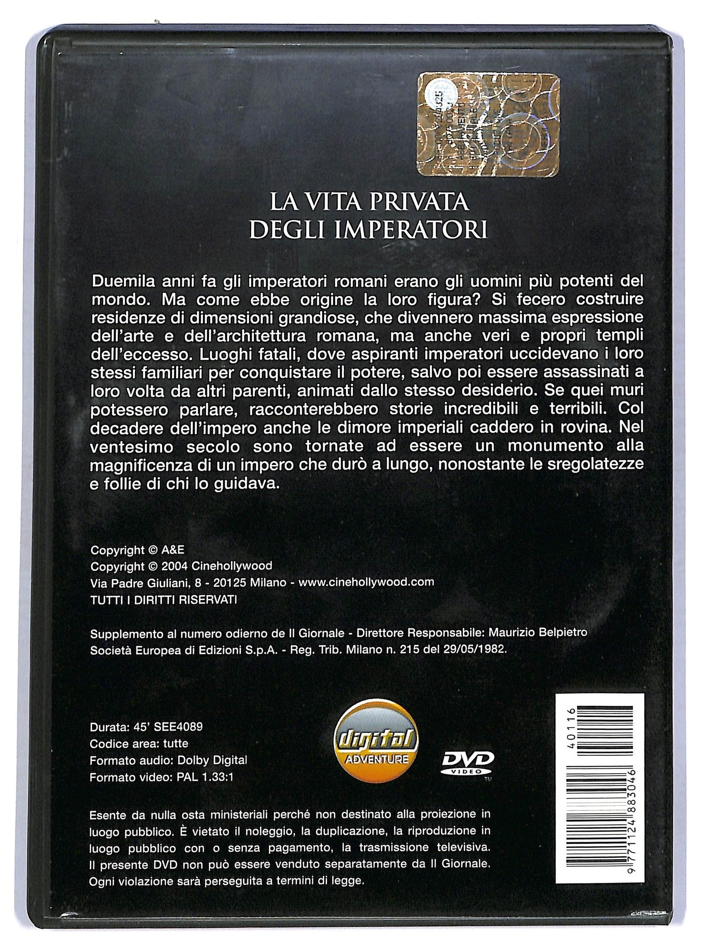 EBOND La vita privata degli imperatori EDITORIALE DVD D757632
