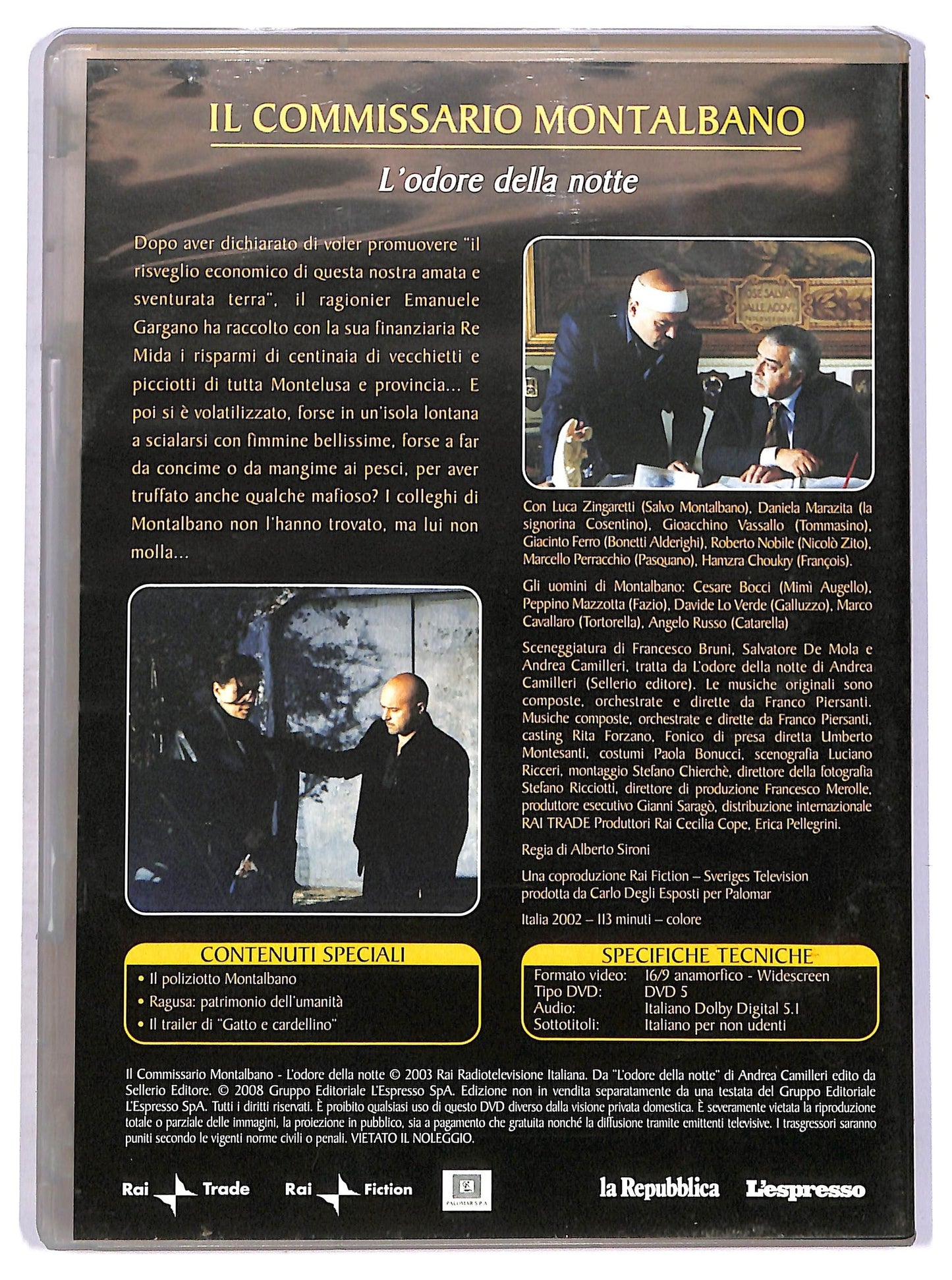 EBOND Il commissario Montalbano 9 - L'odore della notte EDITORIALE DVD D757937