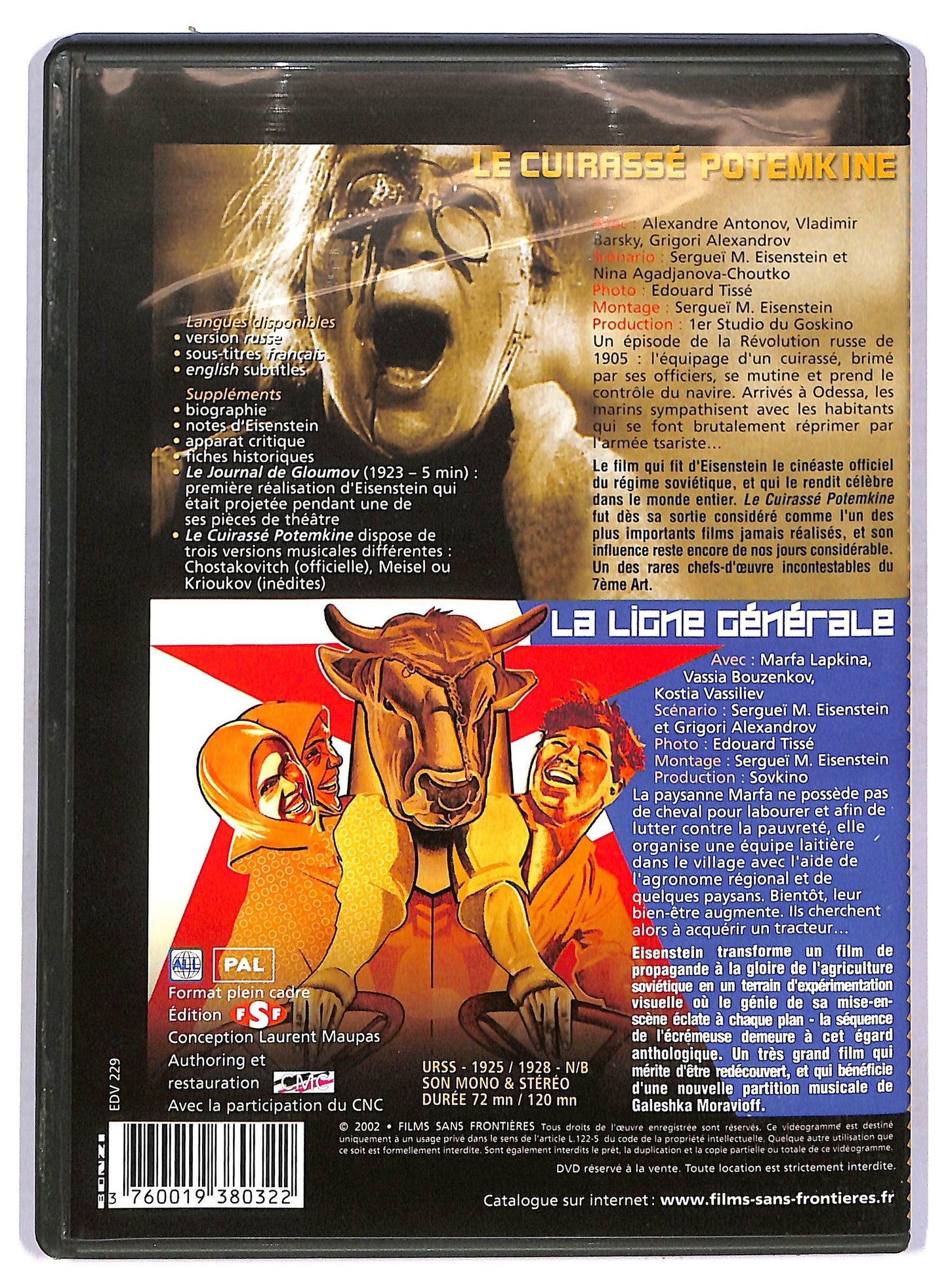 EBOND Le cuirasse Potemkine + La ligne generale DVD D758011